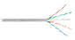 Кабель, U/UTP 4 пары, Кат.6, медный, внутренний, PVC, 305м