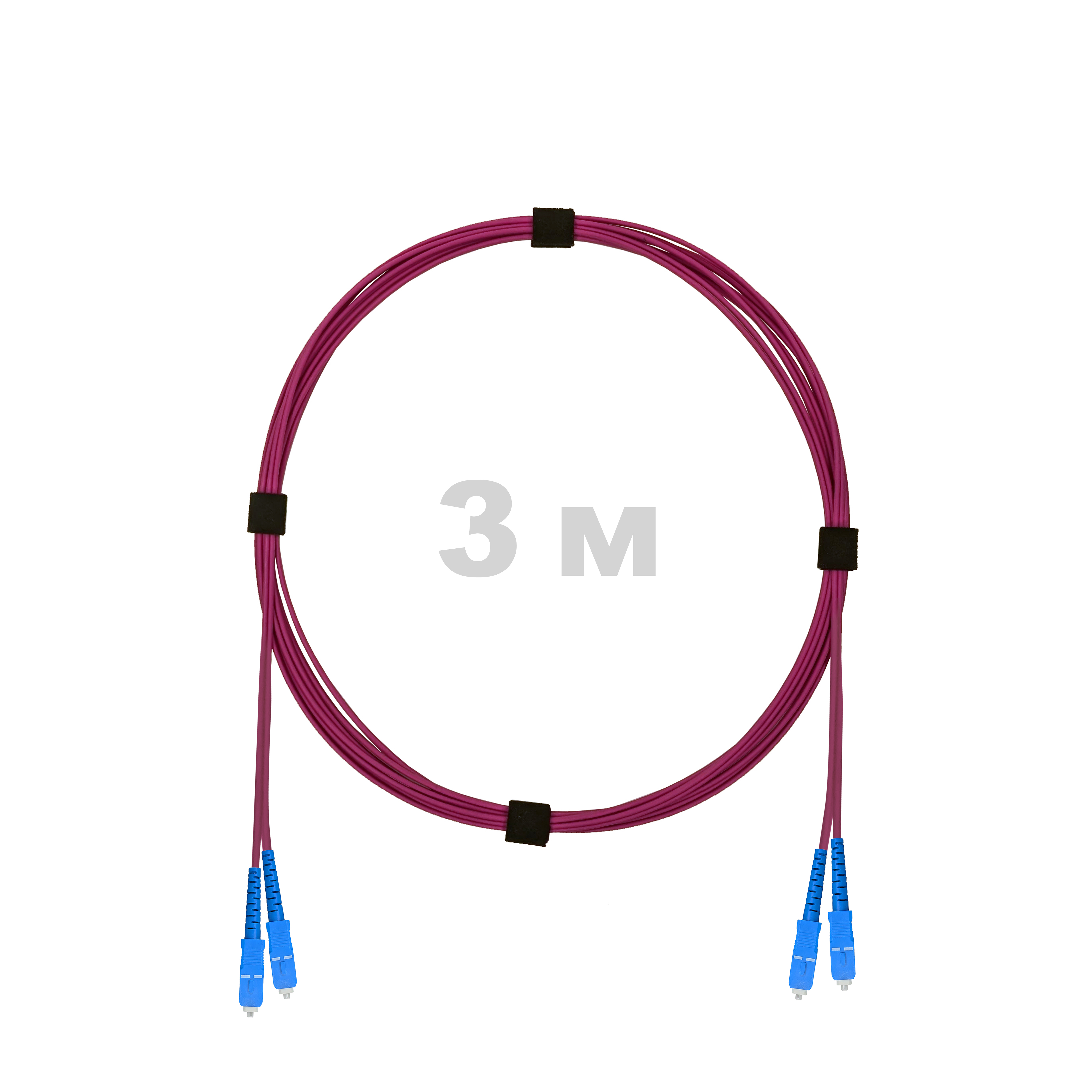 Патч-корд оптический SC/UPC-SC/UPC MM (OM4) 2mm duplex LSZH,  3 м.