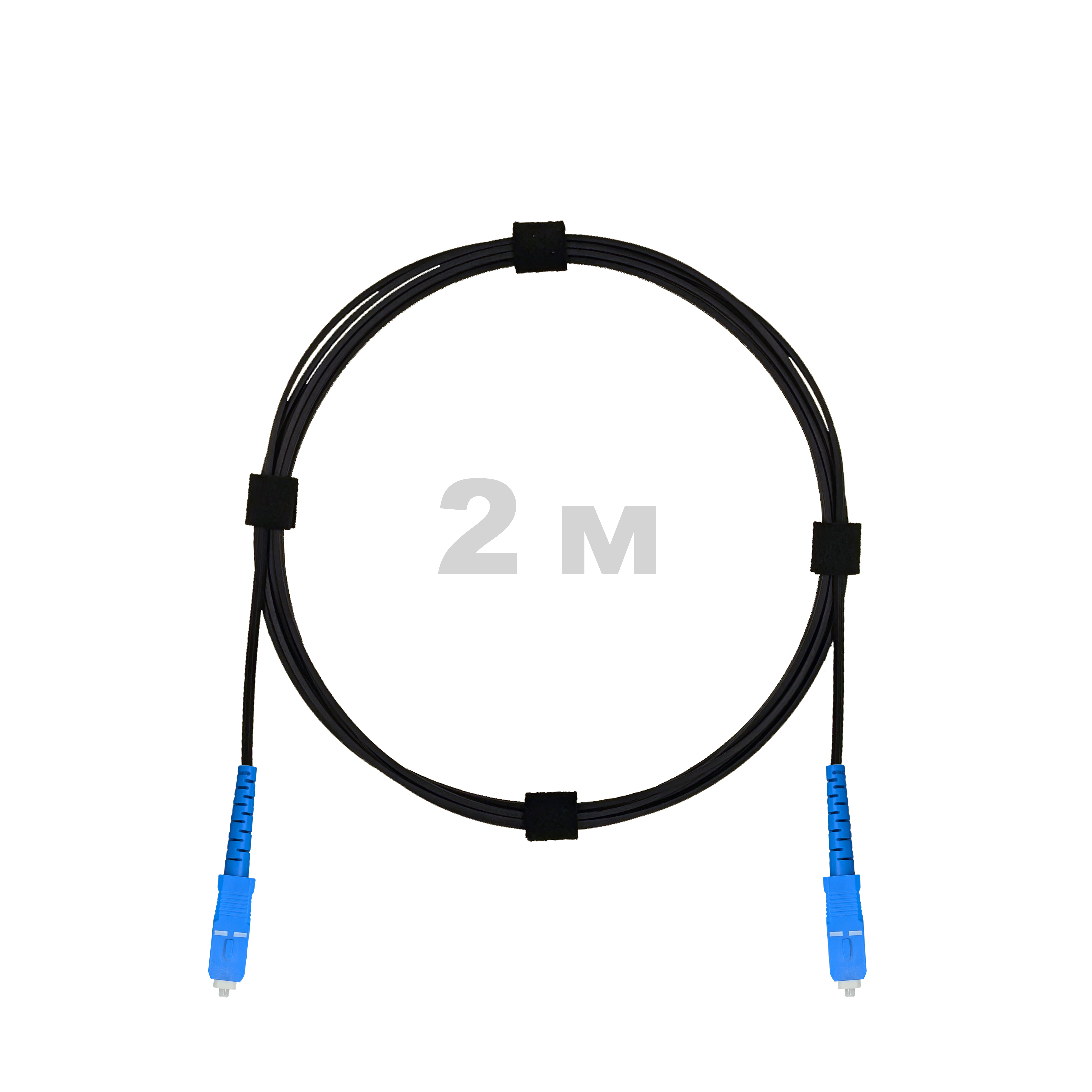 Патч-корд оптический FTTH диэлектрик FRP, G.657 LSZH 2SC/UPC, черный 2 м
