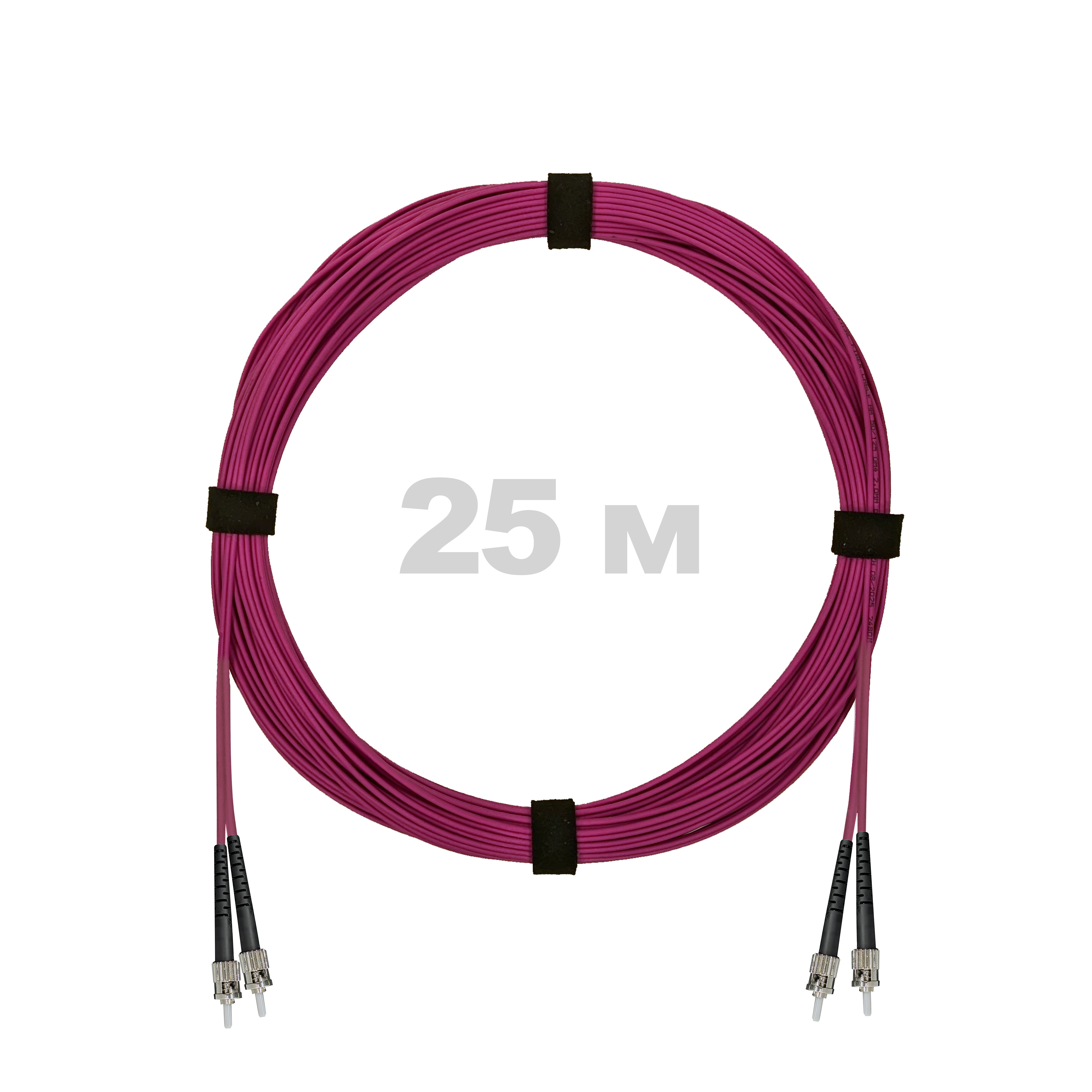 Патч-корд оптический армированный бронированный ST/PC-ST/PC MM (OM4) Duplex 3.0mm LSZH, 25 м.
