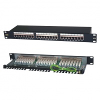 Патч-панель 19”, 1U Cat. 6 на 24 порта RJ45, FTP, Eurolan
