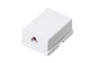 Розетка телефонная  RJ-11(6p4c), одинарная, внешняя, белая, TWIST