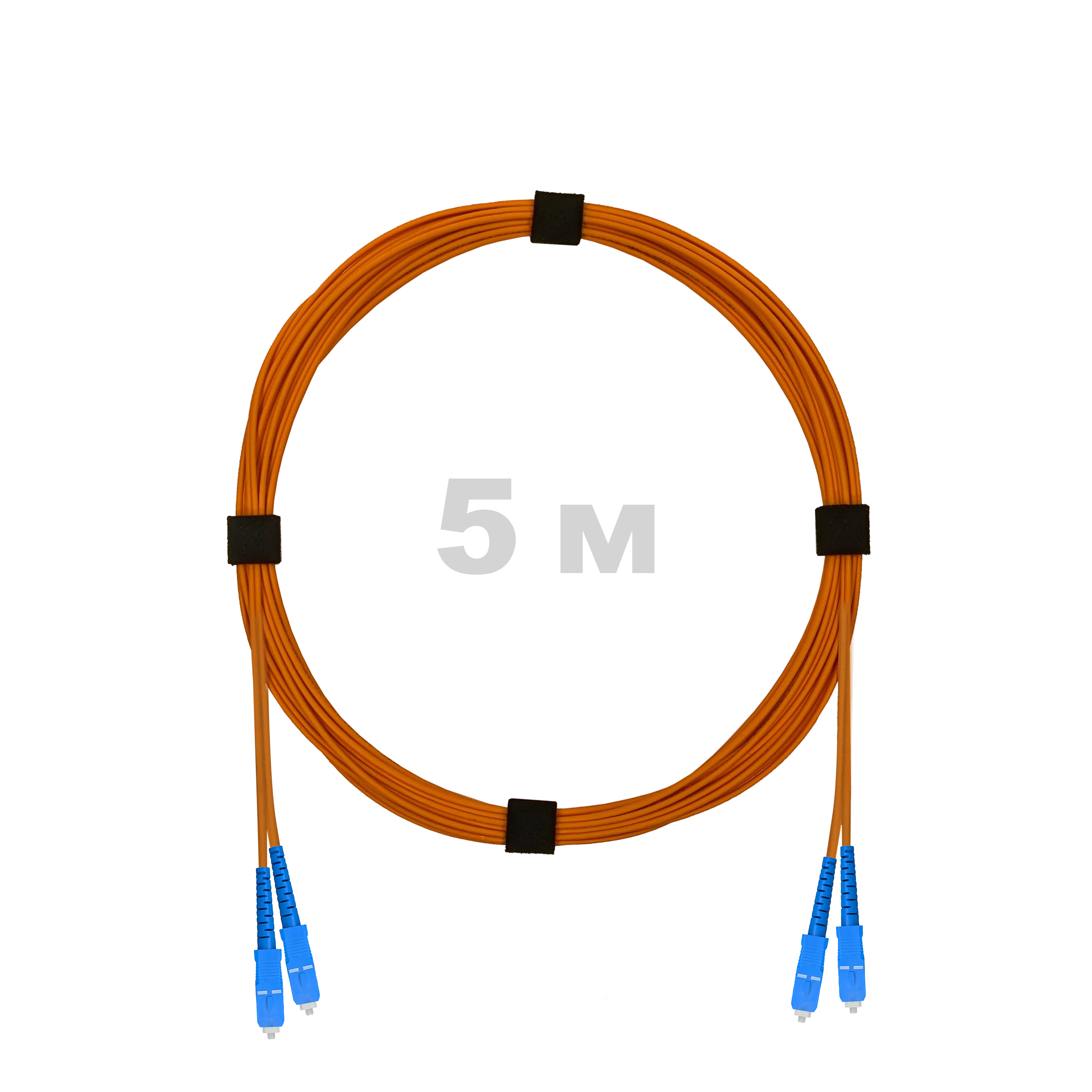 Патч-корд оптический армированный бронированный SC/UPC-SC/UPC MM (OM2) Duplex 3.0mm LSZH, 5 м.