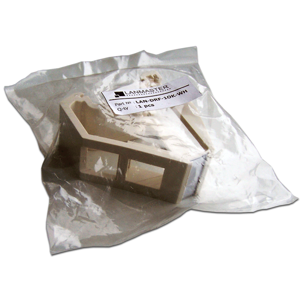 Рамка на DIN-рейку для установки модуля типа Keystone, белая__