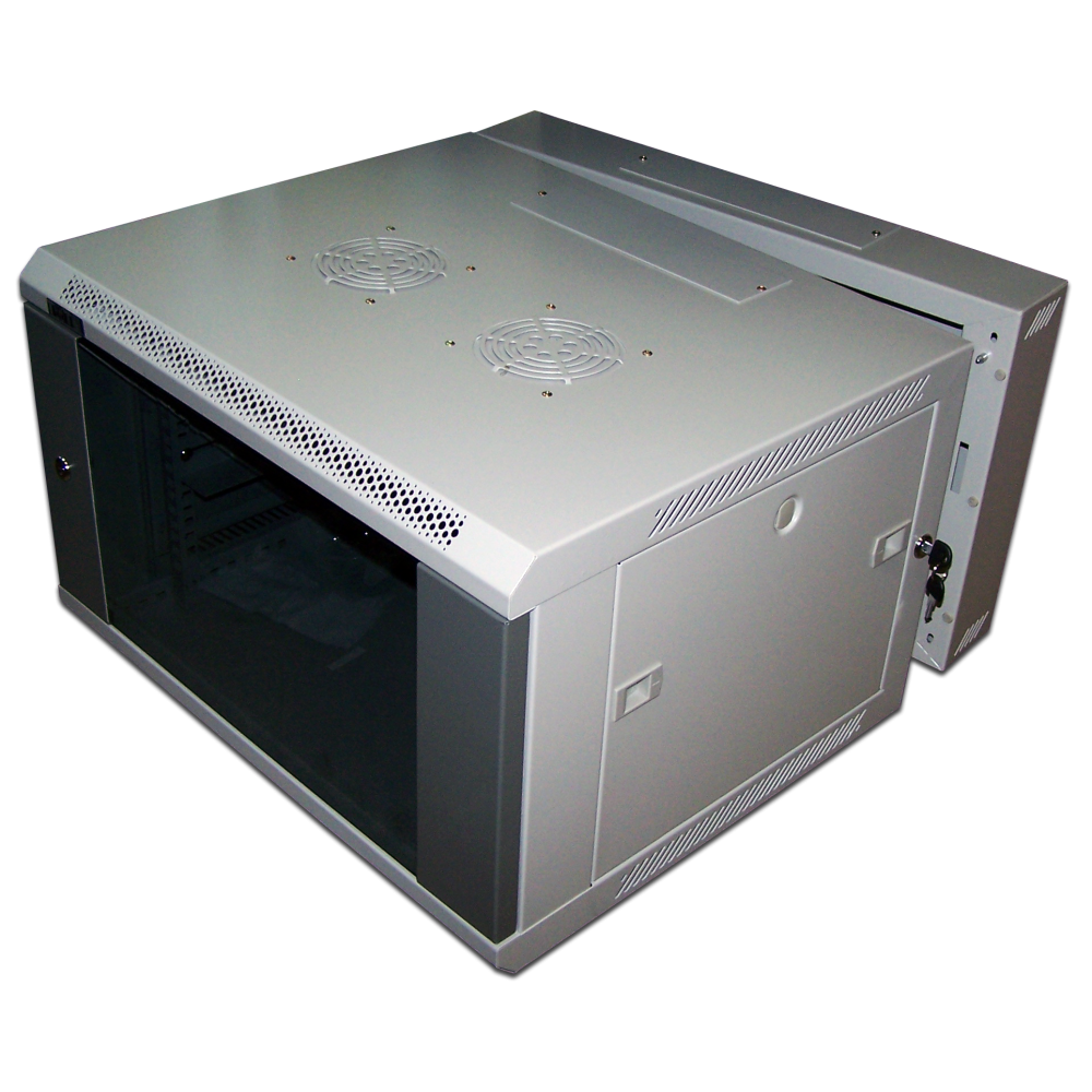 Шкаф настенный 3-секционный, 22U 600x600, стеклянная дверь