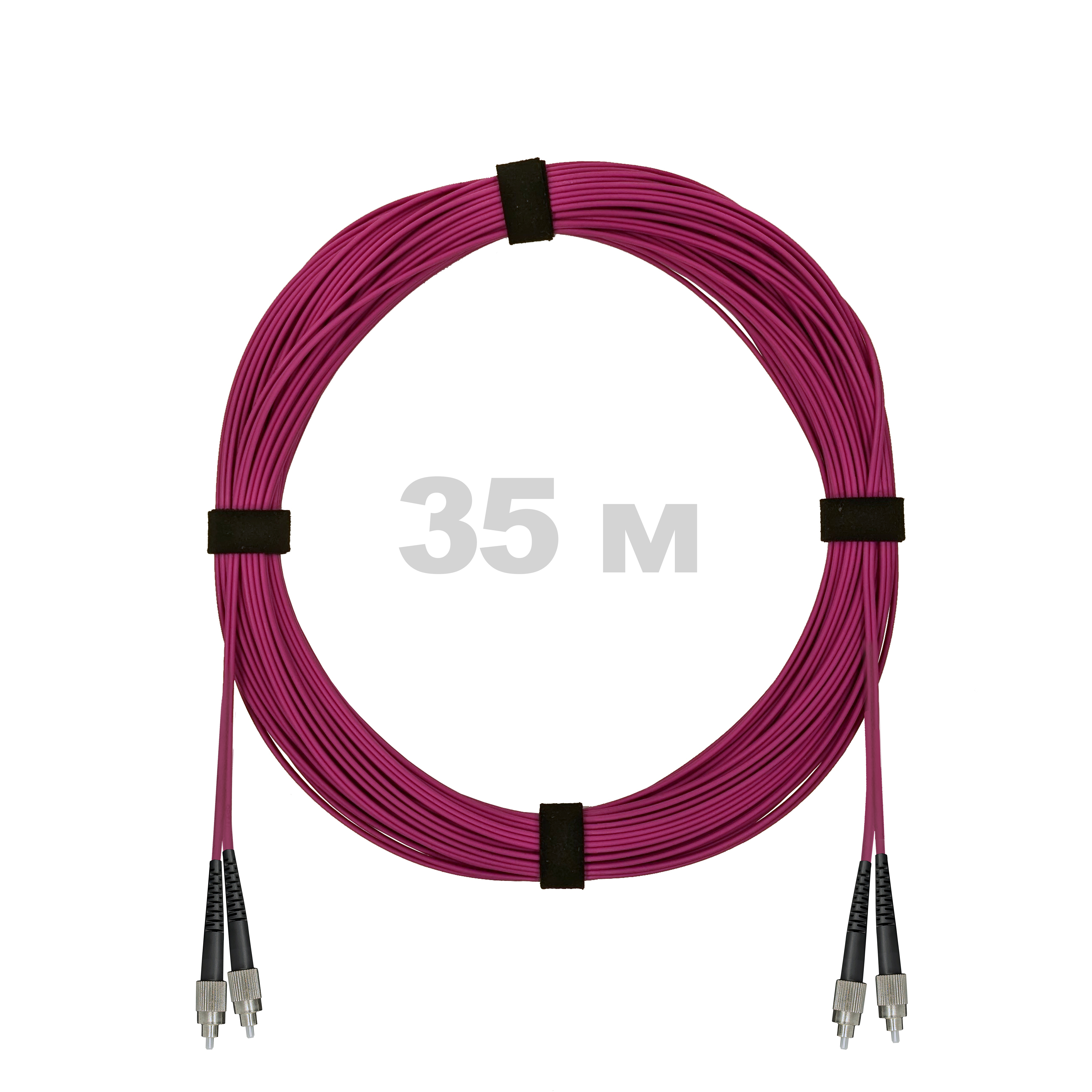 Патч-корд оптический FC/UPC-FC/UPC MM (OM4) 3mm duplex LSZH,  35 м.
