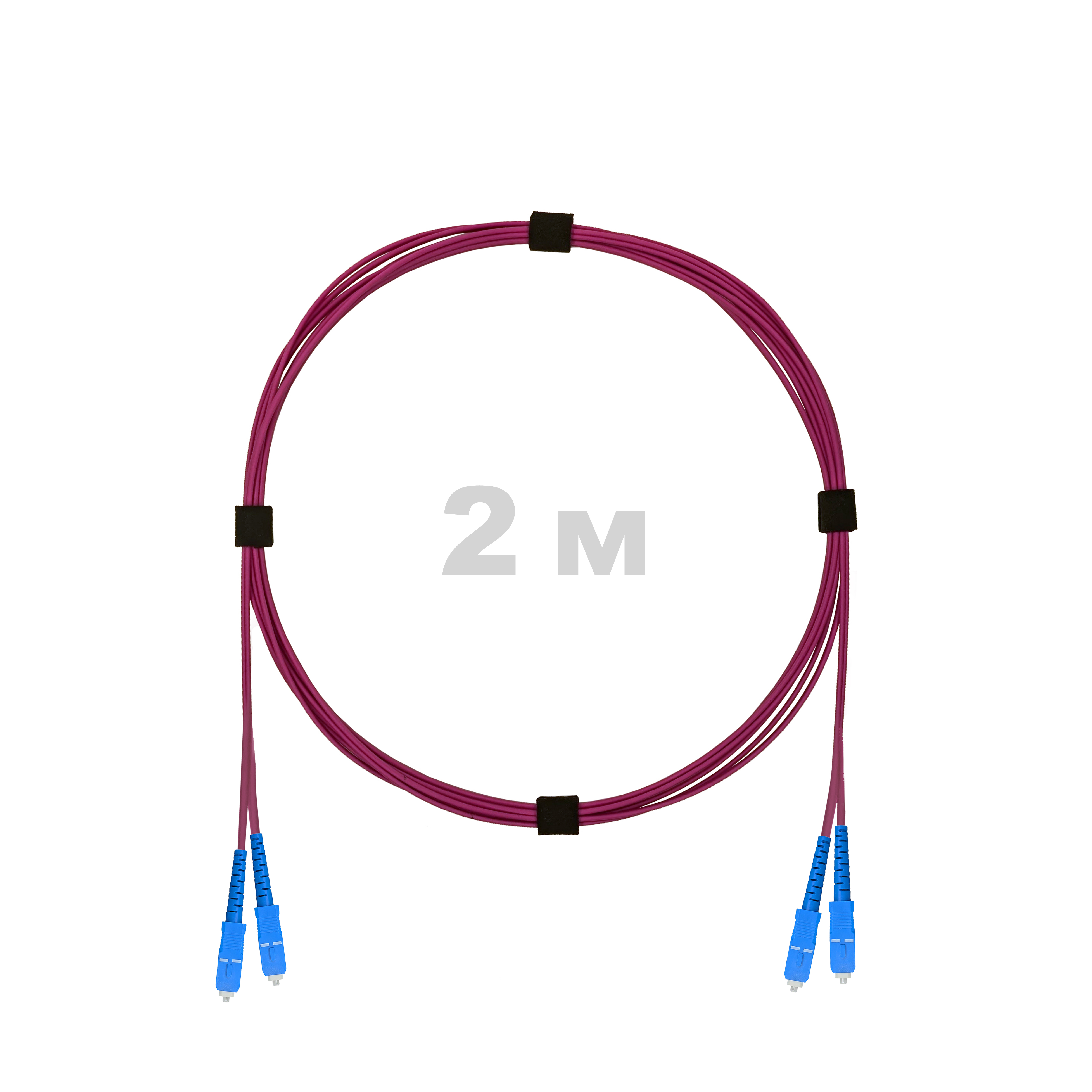Патч-корд оптический SC/UPC-SC/UPC MM (OM4) 2mm duplex LSZH,  2 м.