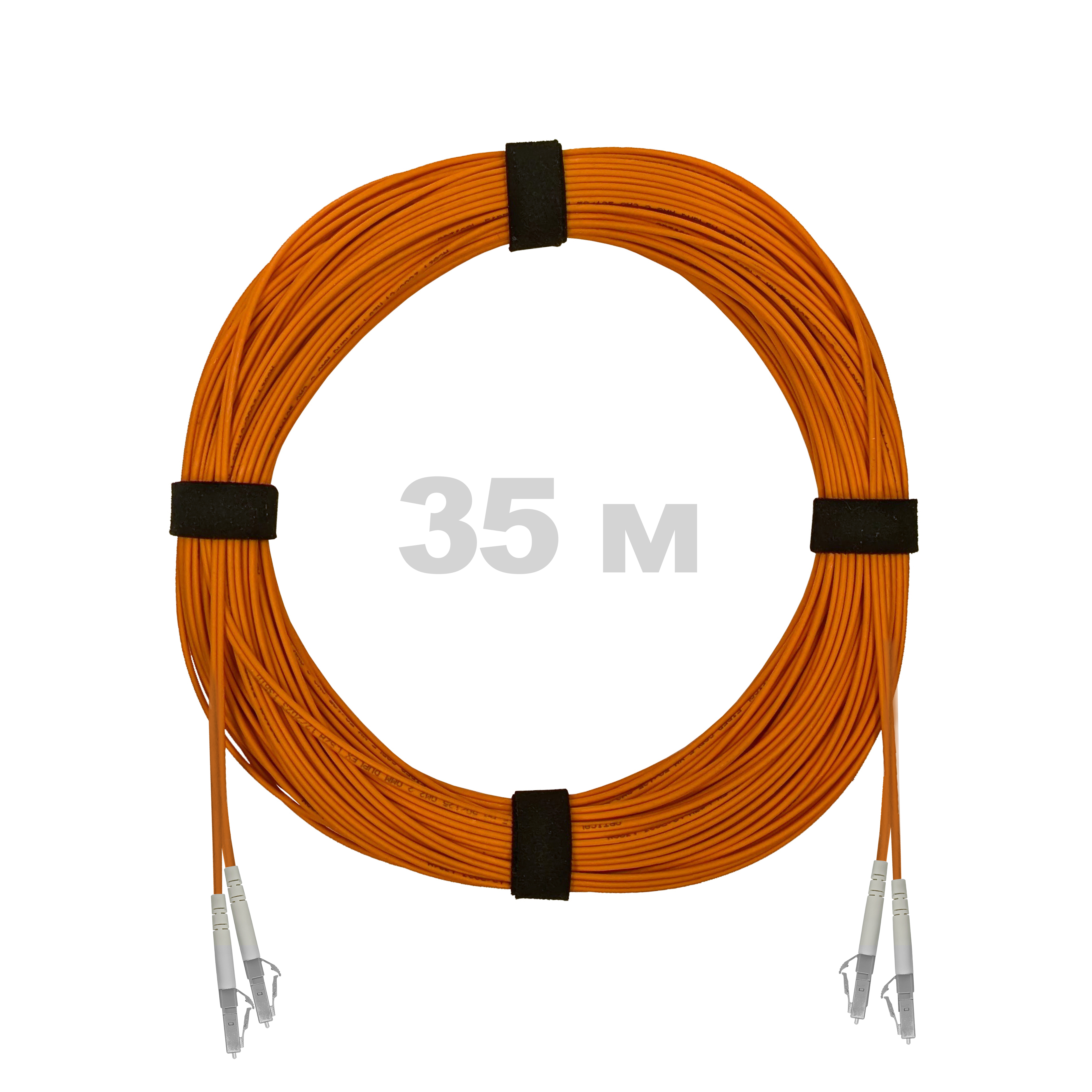 Патч-корд оптический армированный бронированный LC/UPC-LC/UPC MM (OM2) Duplex 2.0mm LSZH, 35 м.