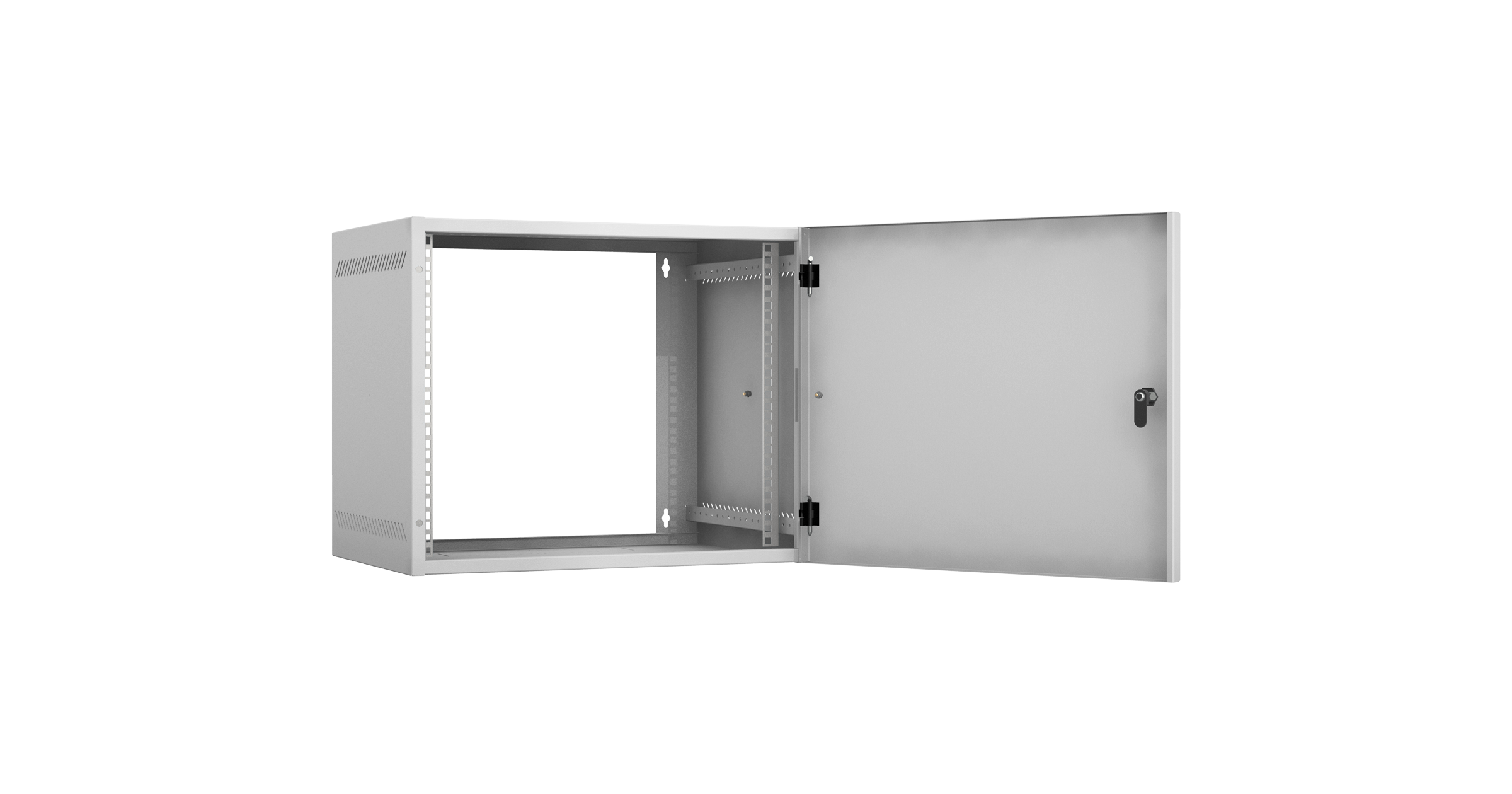 Настенный шкаф 19", 9U, металл, 540х400, серый__