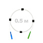 Патч-корд оптический SC/UPC-SC/APC SM (G657.A1) 3mm SX LSZH 0,5 м
