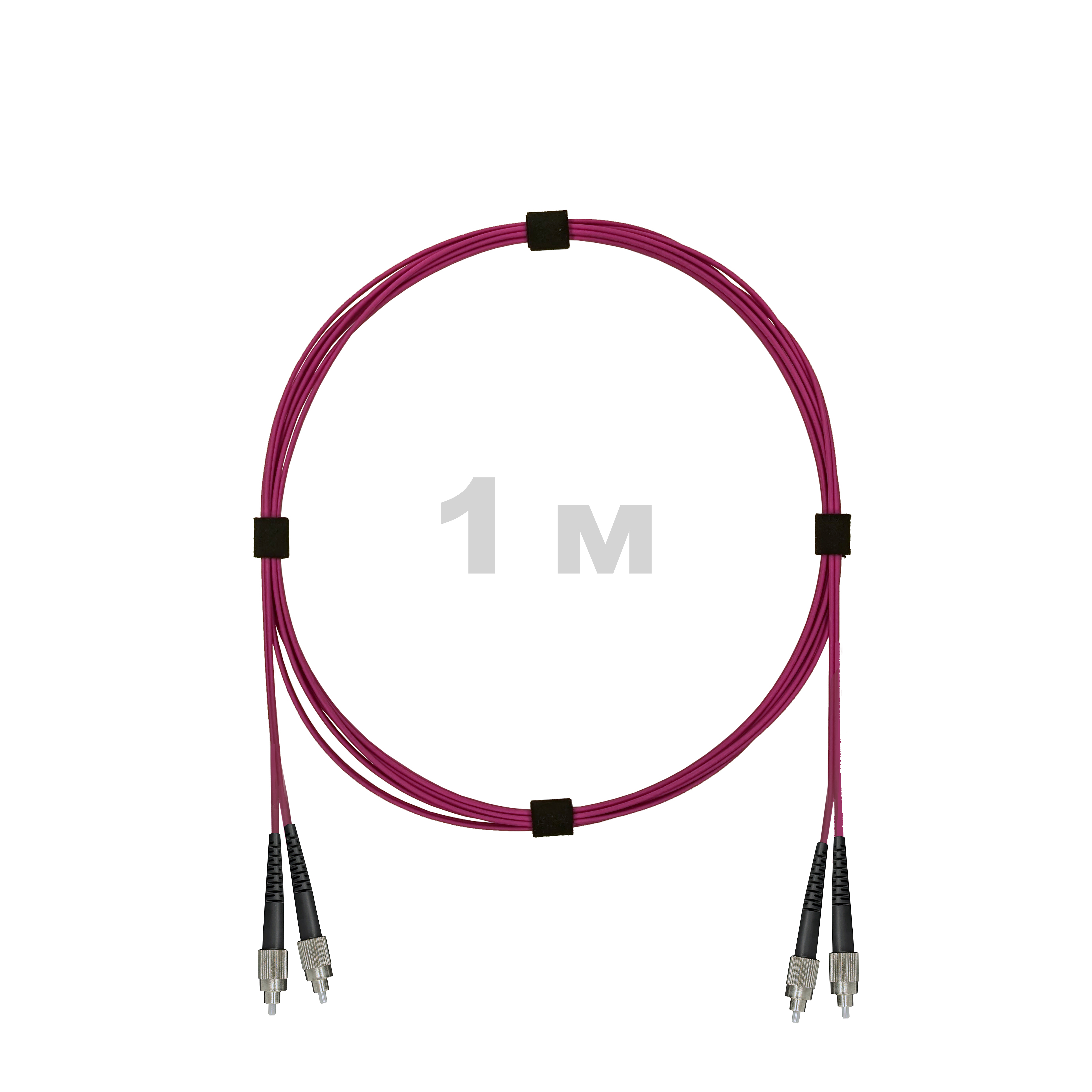 Патч-корд оптический армированный бронированный FC/UPC-FC/UPC MM (OM4) Duplex 2.0mm LSZH, 1 м.