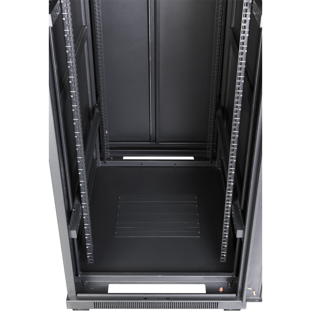 Шкаф 19" Business, 22U 600x1000, черный, передняя дверь стекло, задняя дверь распашная металл__