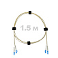 Патч-корд оптический LC/UPC-LC/UPC SM (G657.A1) 3mm DX LSZH 1,5 м