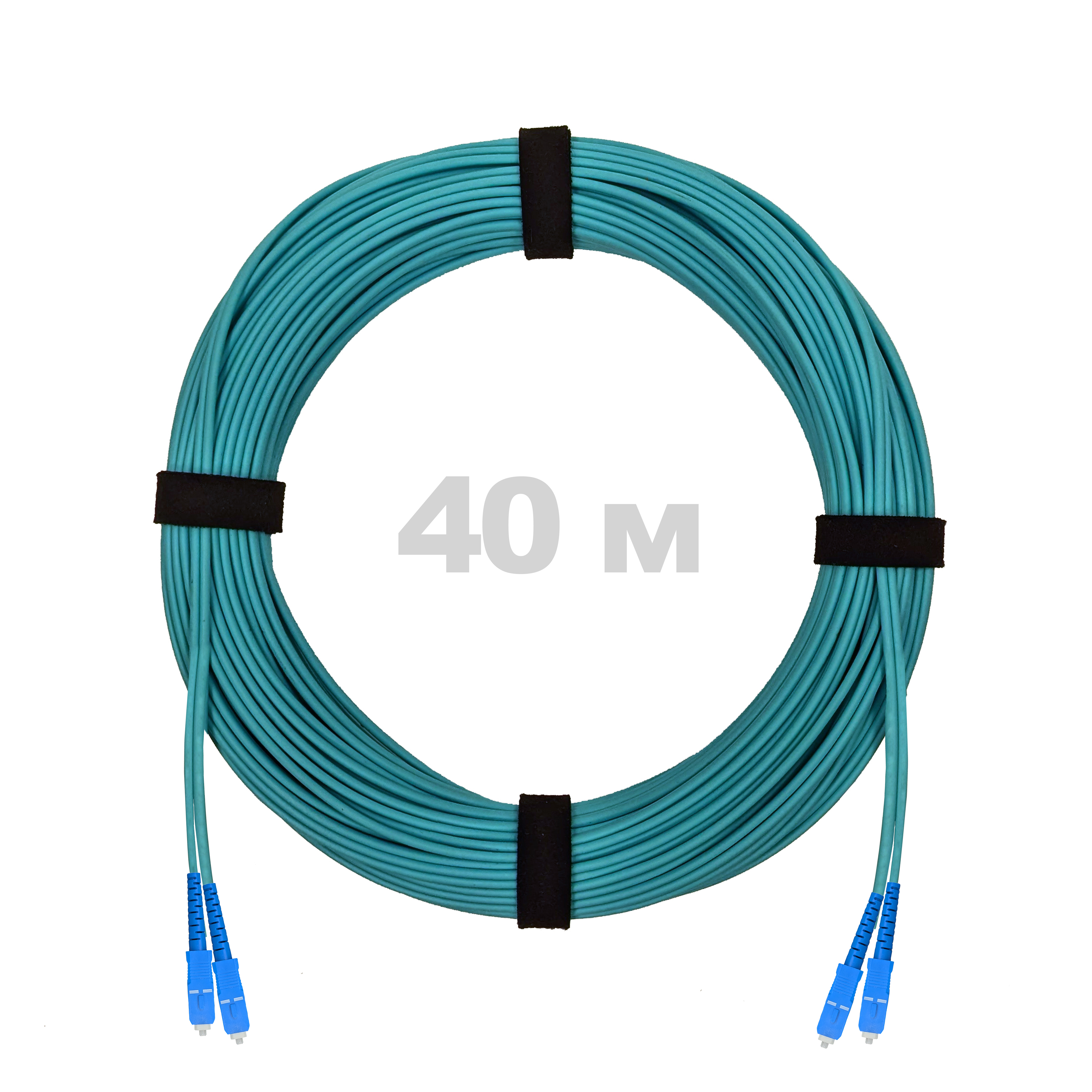 Патч-корд оптический SC/UPC-SC/UPC MM (OM3) 2mm duplex LSZH,  40 м.