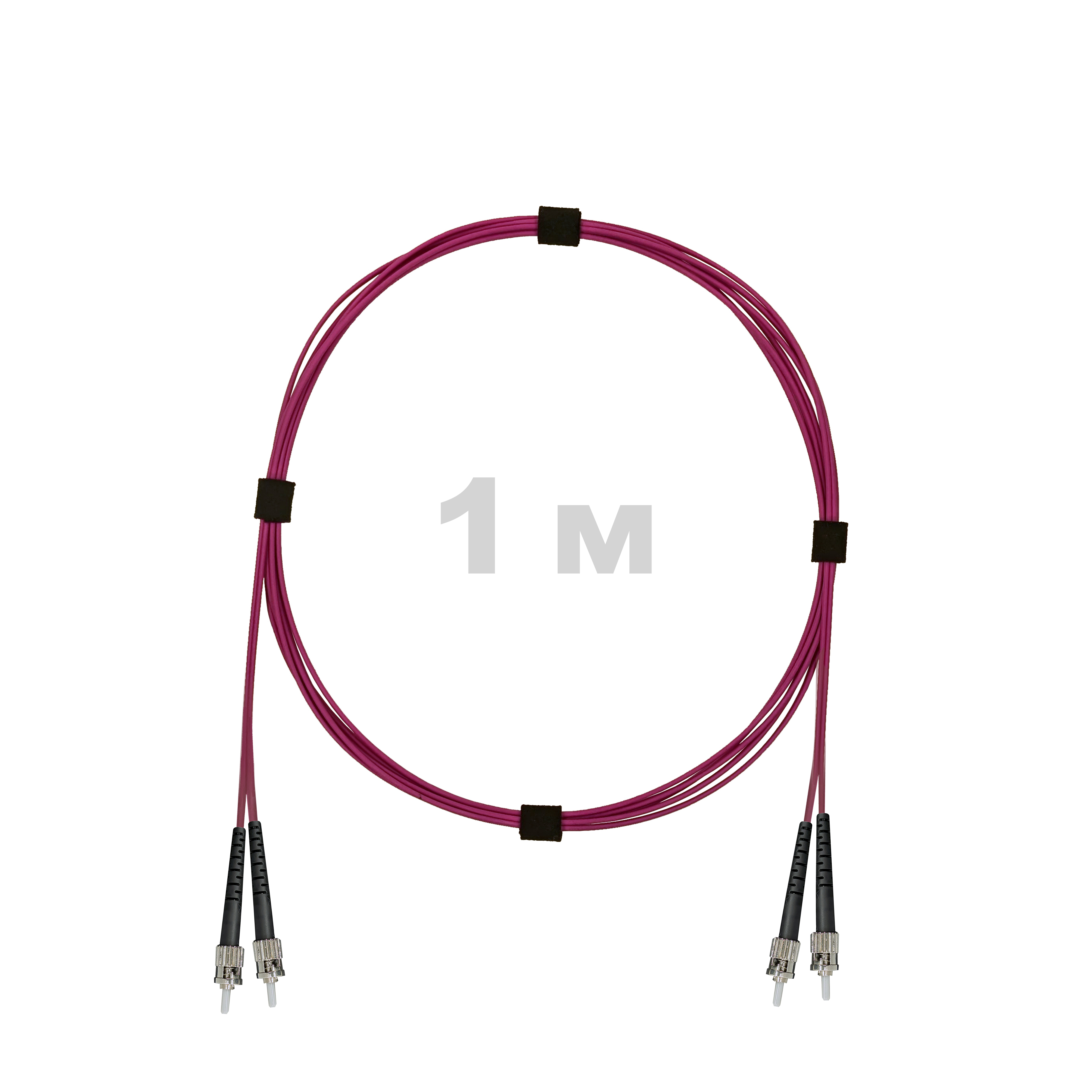 Патч-корд оптический армированный бронированный ST/PC-ST/PC MM (OM4) Duplex 3.0mm LSZH, 1 м.