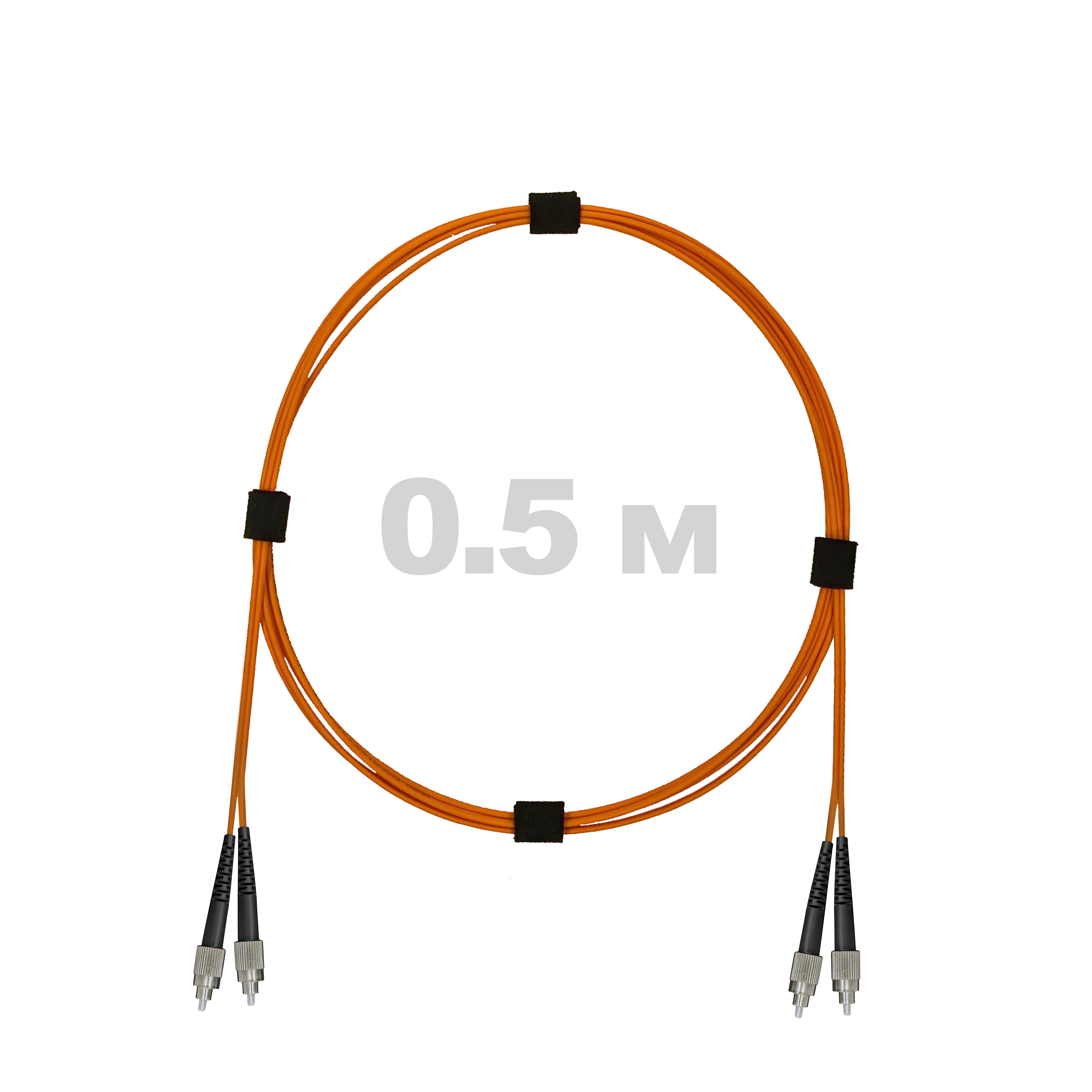 Патч-корд оптический армированный бронированный FC/UPC-FC/UPC MM (OM2) Duplex 3.0mm LSZH, 0.5 м.