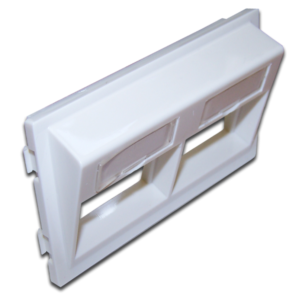 Адаптерная рамка двойная угловая, для напольных башенок, белая