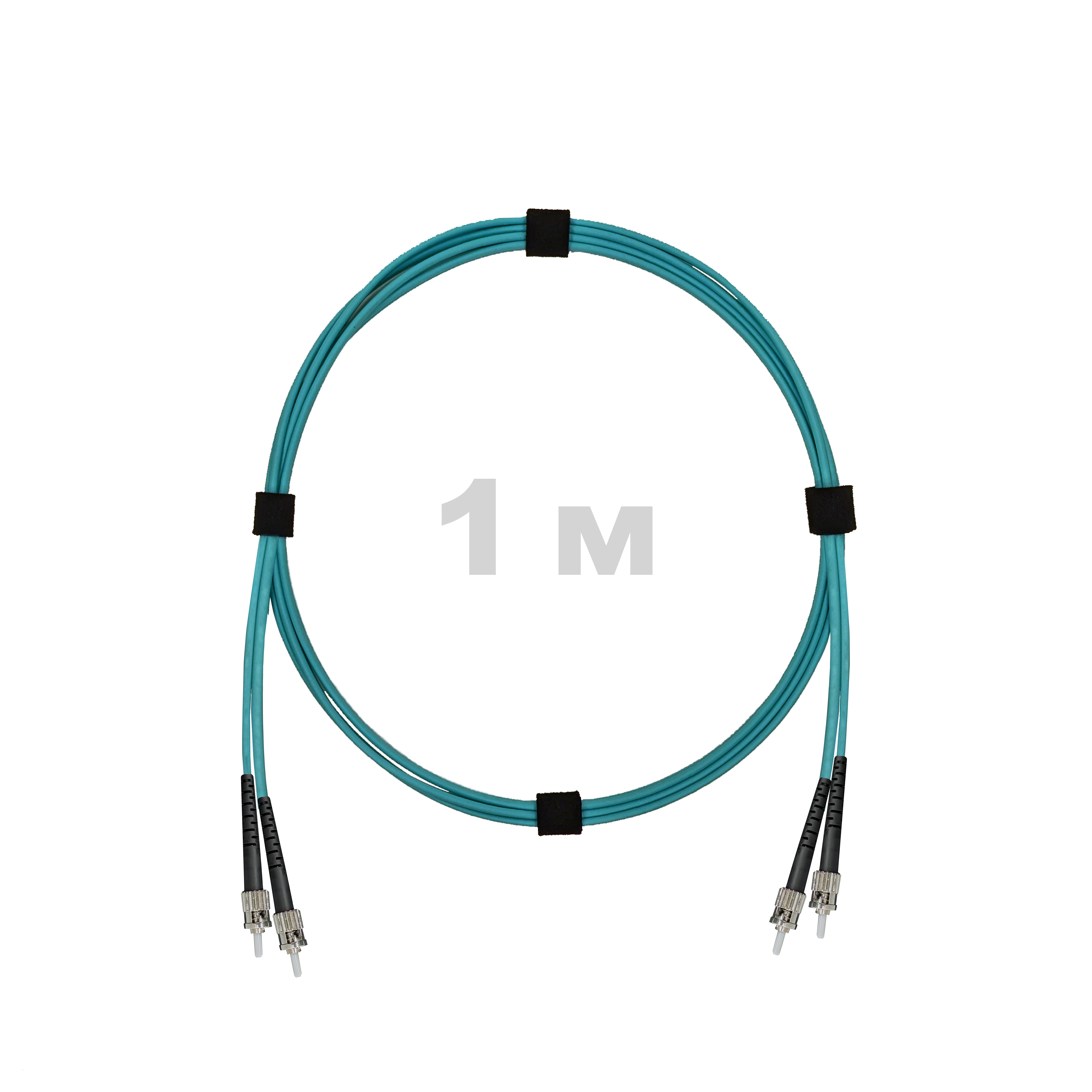 Патч-корд оптический ST/PC-ST/PC MM (OM3) 3mm duplex LSZH,  1 м.