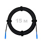 Патч-корд самонесущий дроп круглый, диэлектрик FRP, G.657, 1,5кН 2SC/UPC, черный, 15 м