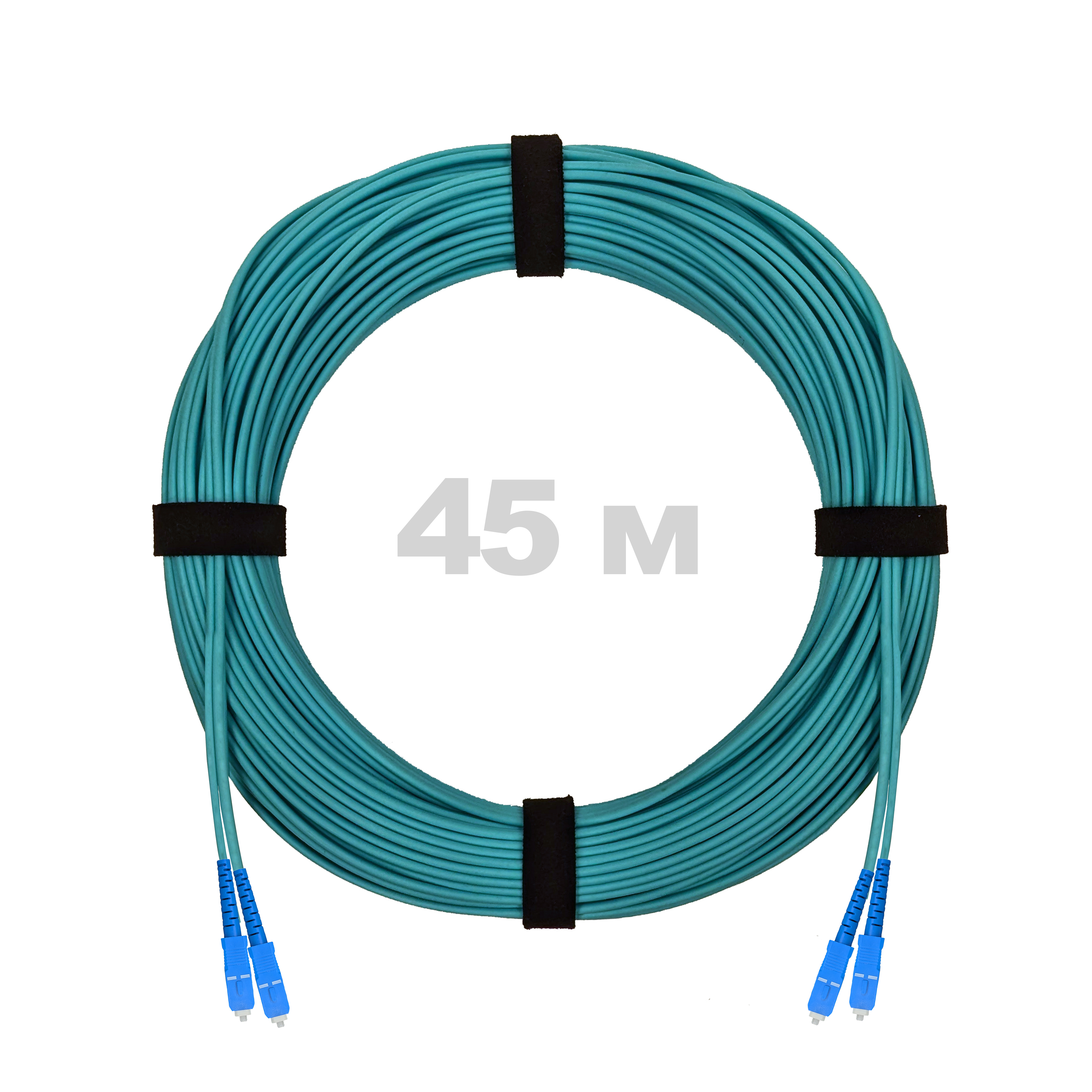 Патч-корд оптический SC/UPC-SC/UPC MM (OM3) 2mm duplex LSZH,  45 м.