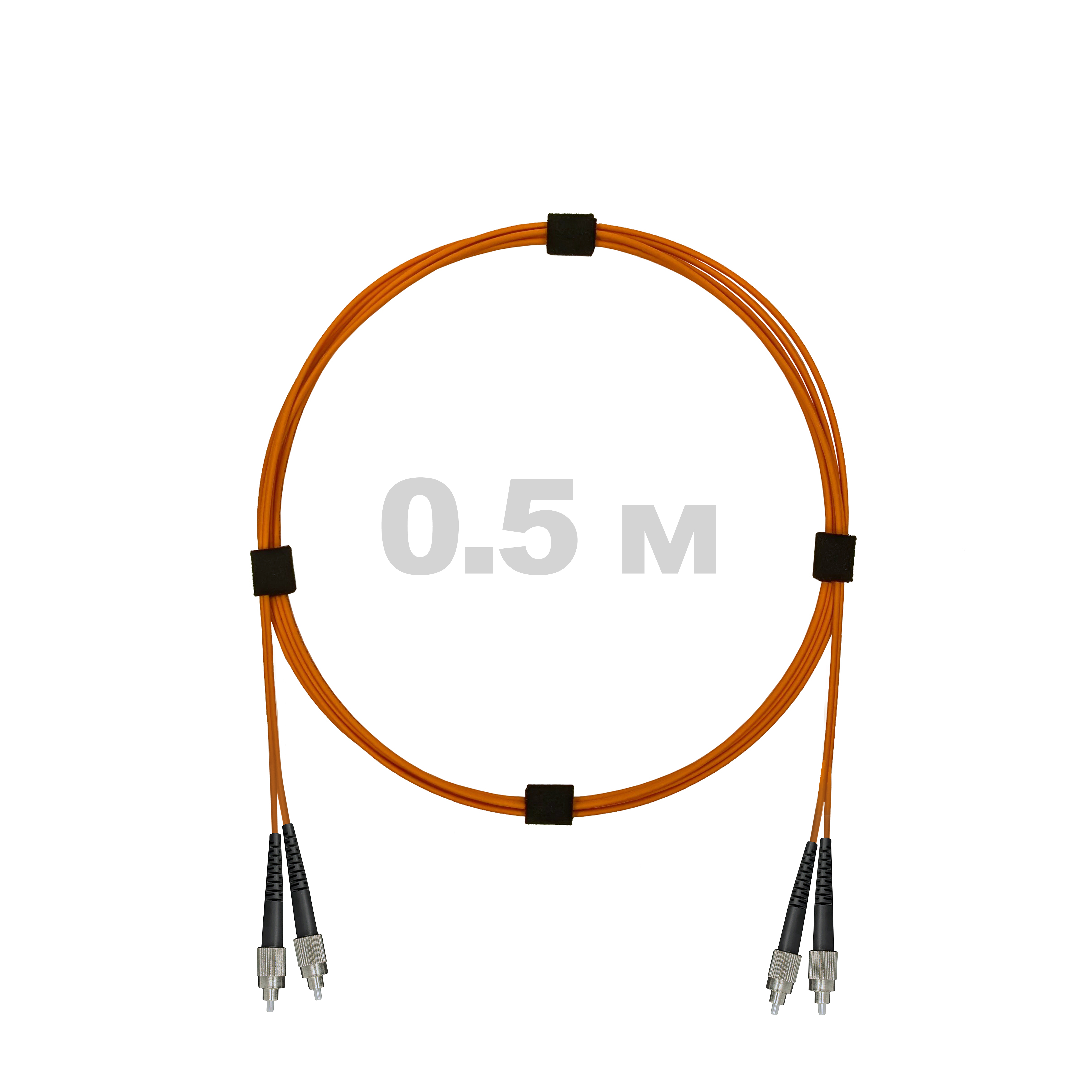 Патч-корд оптический FC/UPC-FC/UPC MM (OM2) 2mm duplex LSZH,  0.5 м.