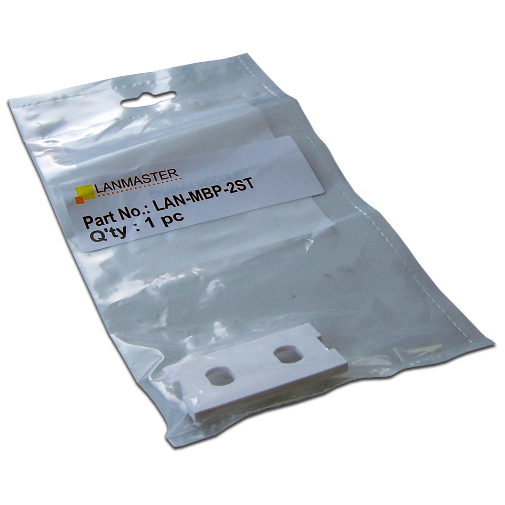 Вставка модульная под два адаптера ST в розетку LAN-MB, белая__