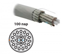 Кабель FUTP100-C5E-S24-IN-PVC-GY многопарный FTP экранированный 100 витых пар внутренний Hyperline категория Cat.5e 24 AWG одножильный