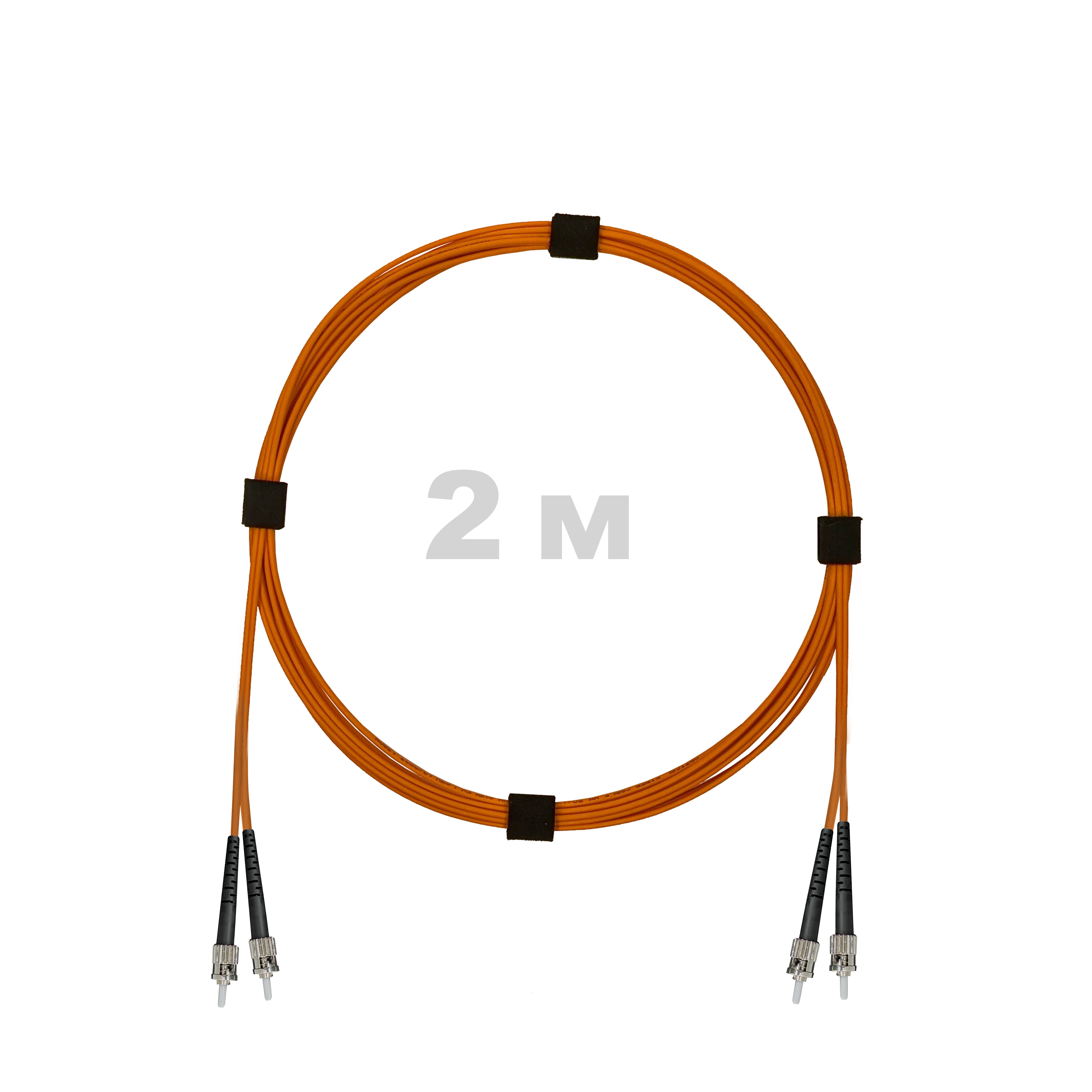 Патч-корд оптический ST/PC-ST/PC MM (OM2) 3mm duplex LSZH,  2 м.