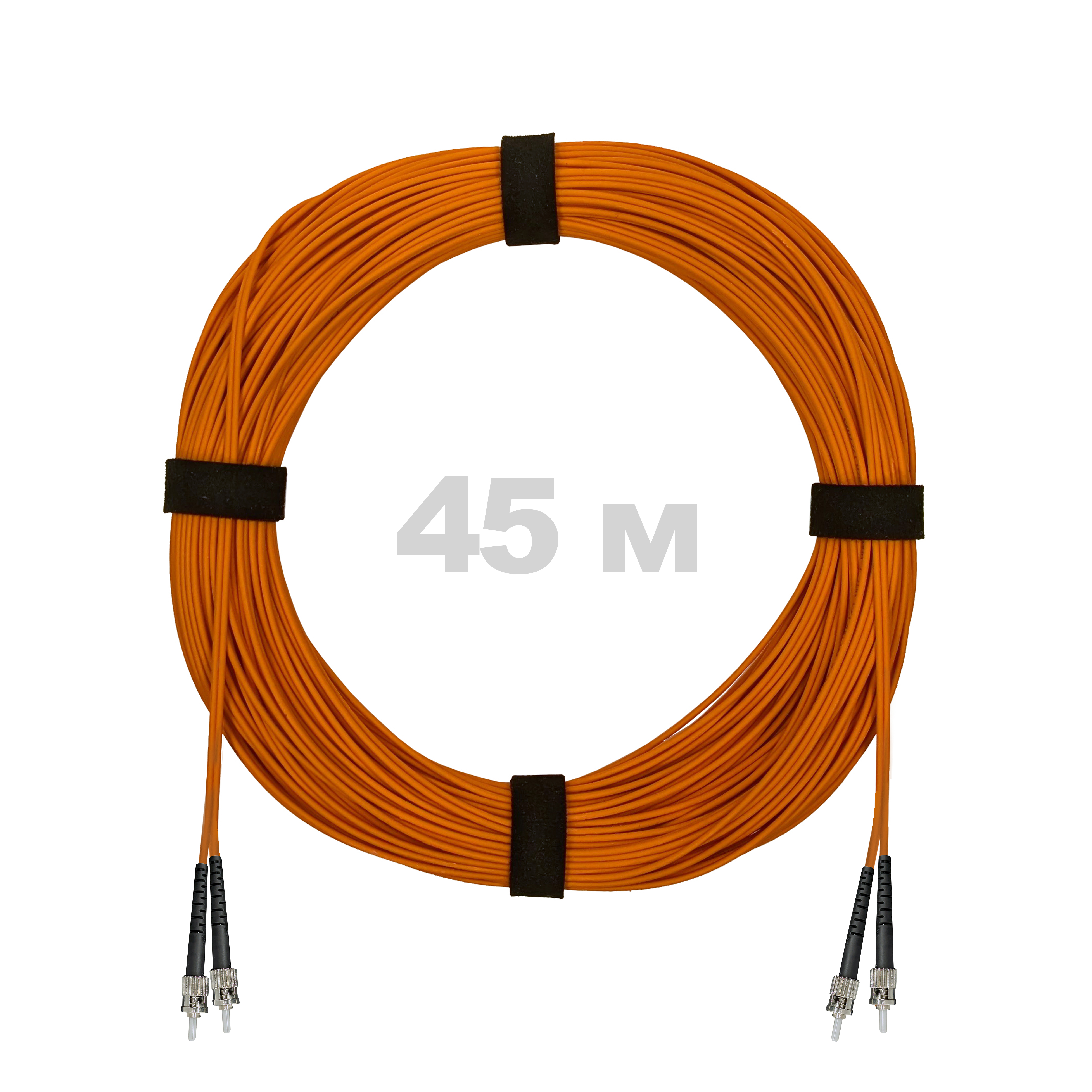 Патч-корд оптический армированный бронированный ST/PC-ST/PC MM (OM2) Duplex 2.0mm LSZH, 45 м.