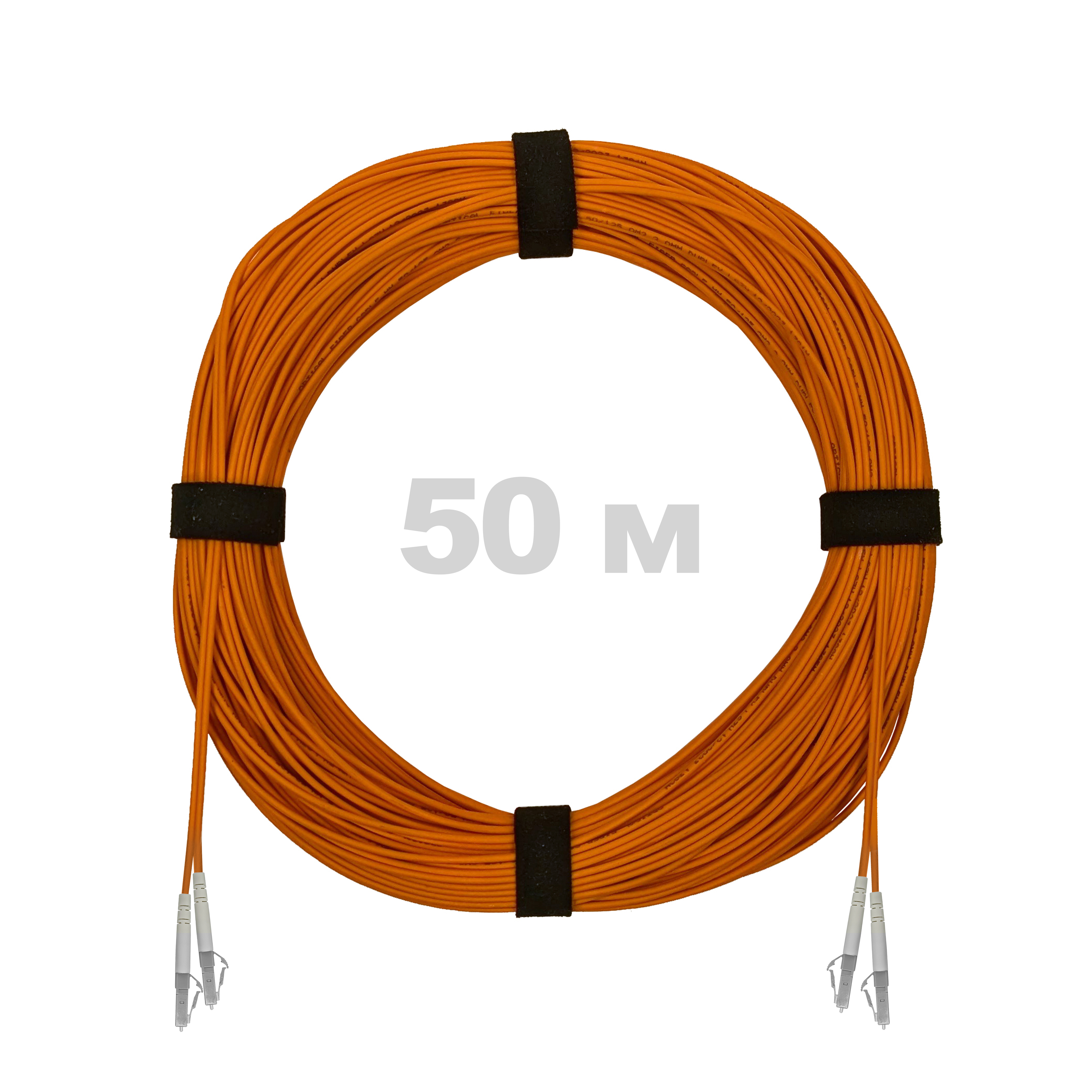 Патч-корд оптический LC/UPC-LC/UPC MM (OM2) 2mm duplex LSZH,  50 м.
