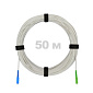 Патч-корд оптический FTTH, диэлектрик FRP, G.657, LSZH, SC/APC-SC/UPC, белый 50 м