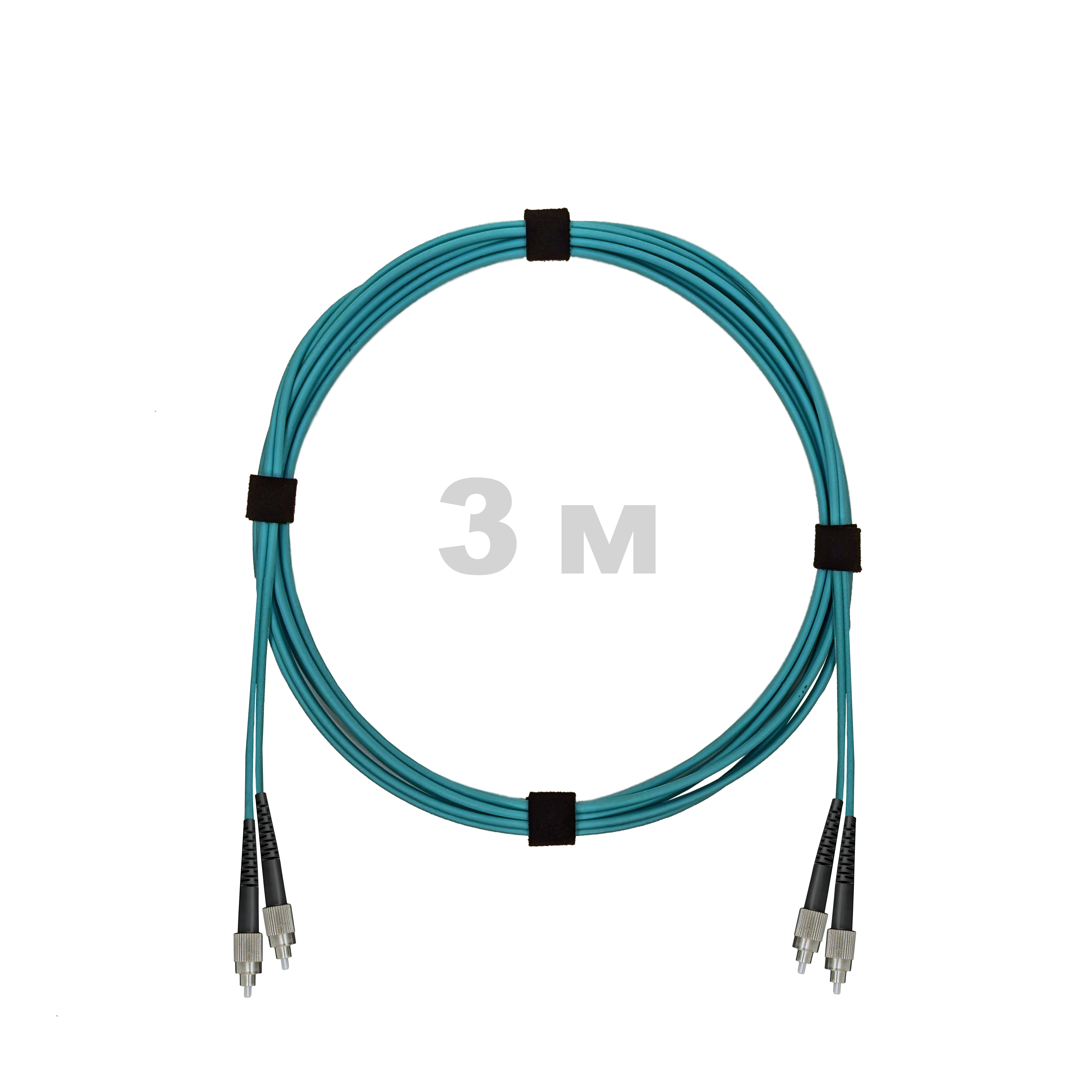 Патч-корд оптический армированный бронированный FC/UPC-FC/UPC MM (OM3) Duplex 3.0mm LSZH, 3 м.