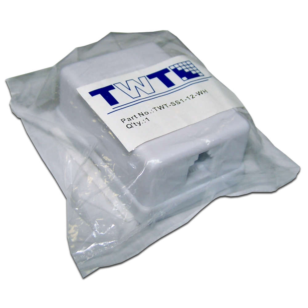 Телефонная розетка настенная 1 порт 6P4C, винтовая__