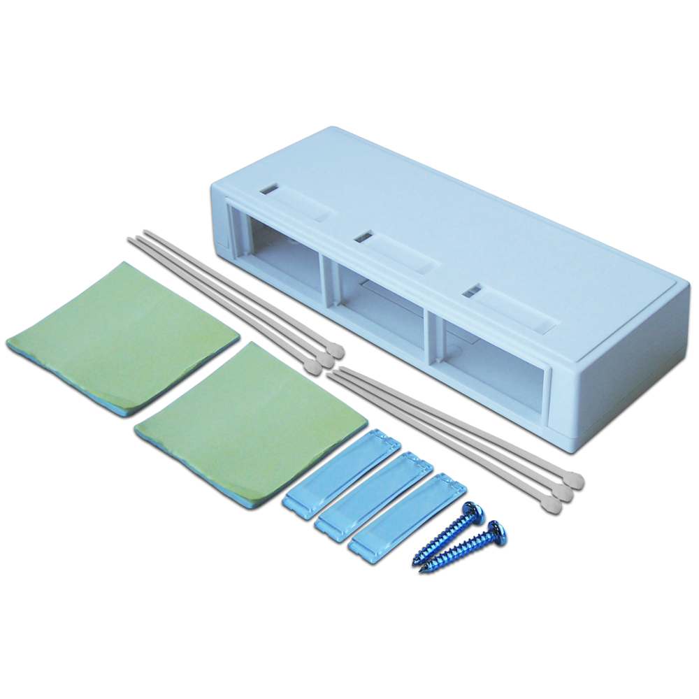 Коробка настенная на 3 модульные вставки, белая