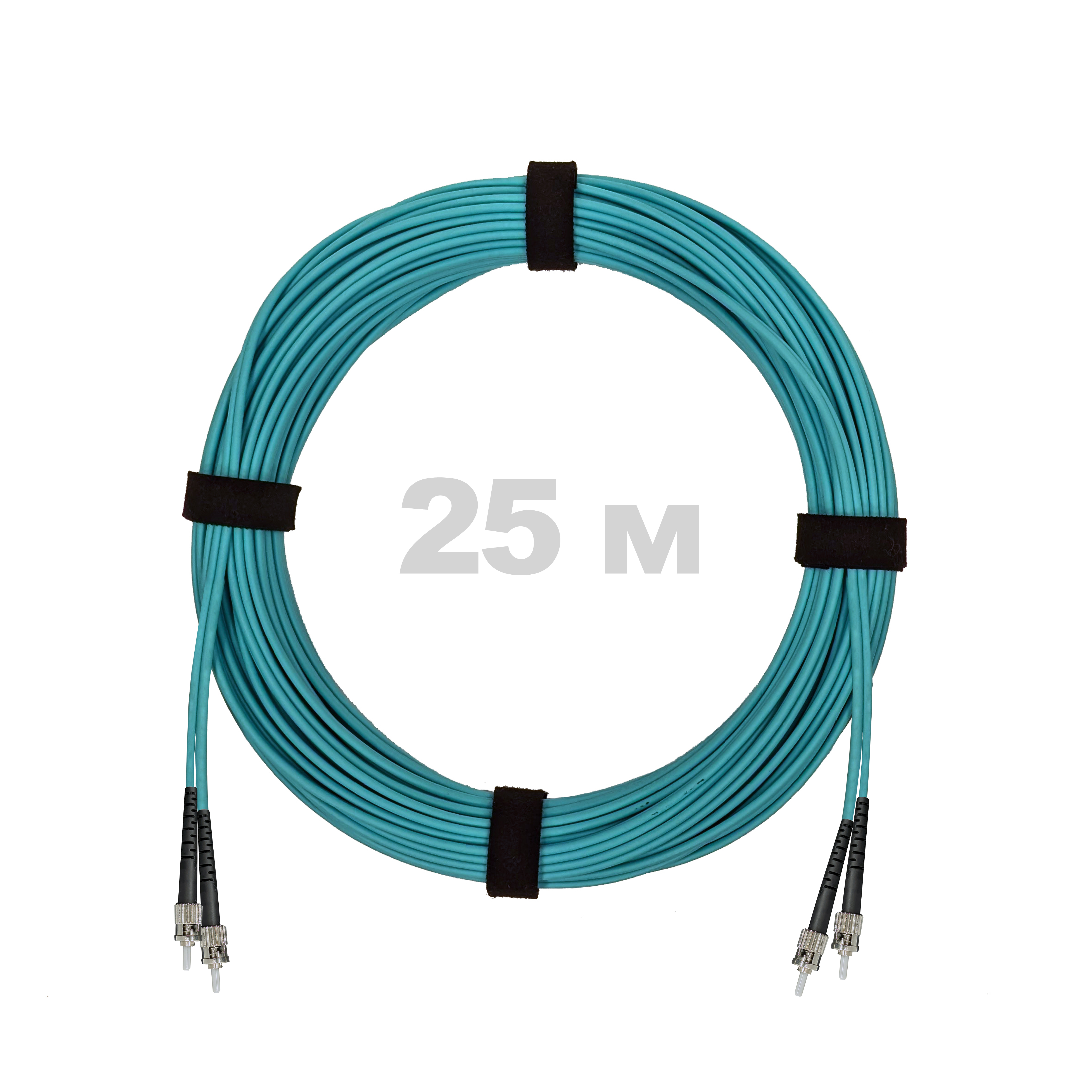 Патч-корд оптический армированный бронированный ST/PC-ST/PC MM (OM3) Duplex 2.0mm LSZH, 25 м.