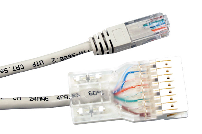 Патч-корд LAN-45-P4-1.5m 110 тип - RJ45, 4 пары, UTP, 1.5 м, LANMASTER 