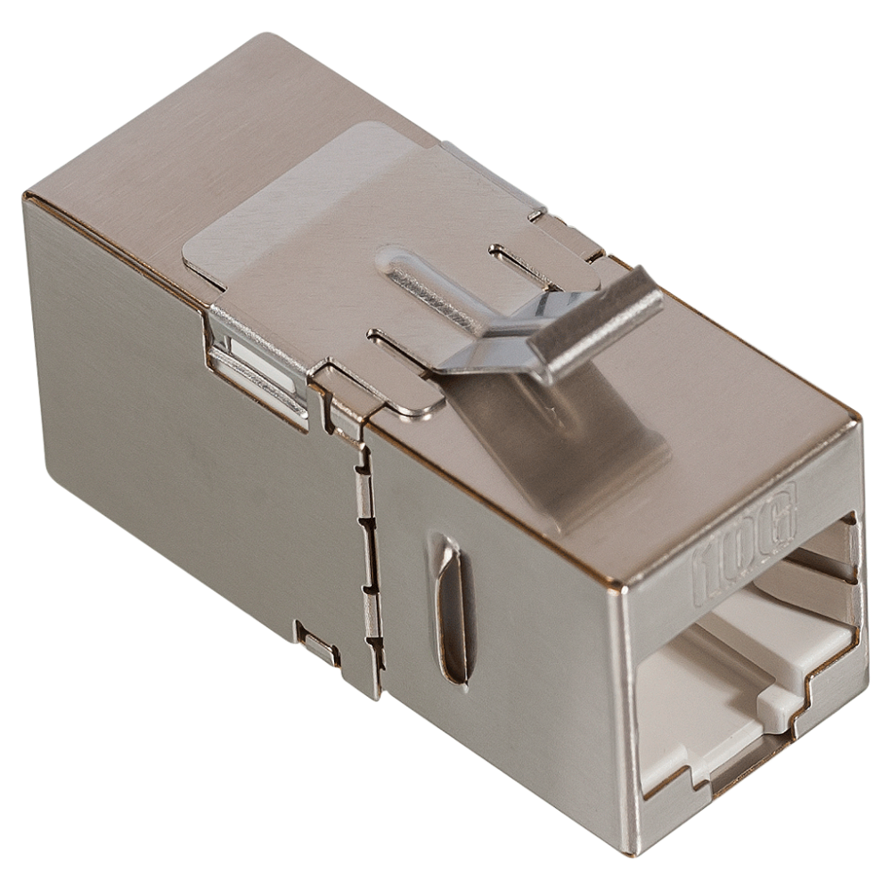 Повторитель портов RJ-45, экранированный, 90 градусов, кат.6A, формата Keystone