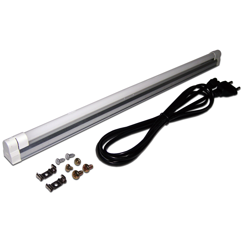 Лампа подсветки в напольный шкаф 19", 12W, белый свет, шнур 2 м