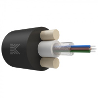 Дроп-кабель круглый, с ЦТ, усилен стеклопрутками, 4 ОВ, G.657.A1, полиэтилен, облегчённый, 1.5 кН