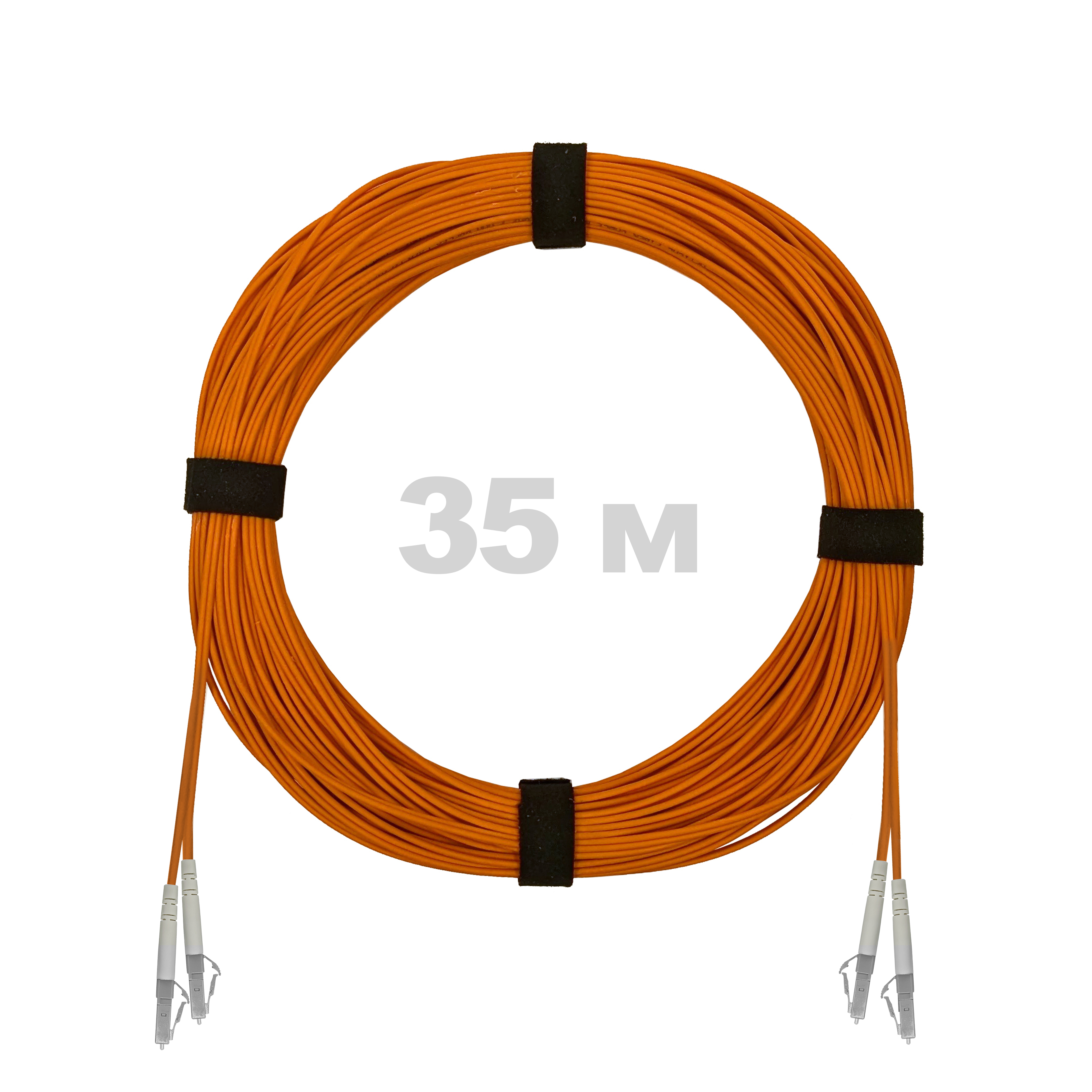 Патч-корд оптический LC/UPC-LC/UPC MM (OM2) 2mm duplex LSZH,  35 м.