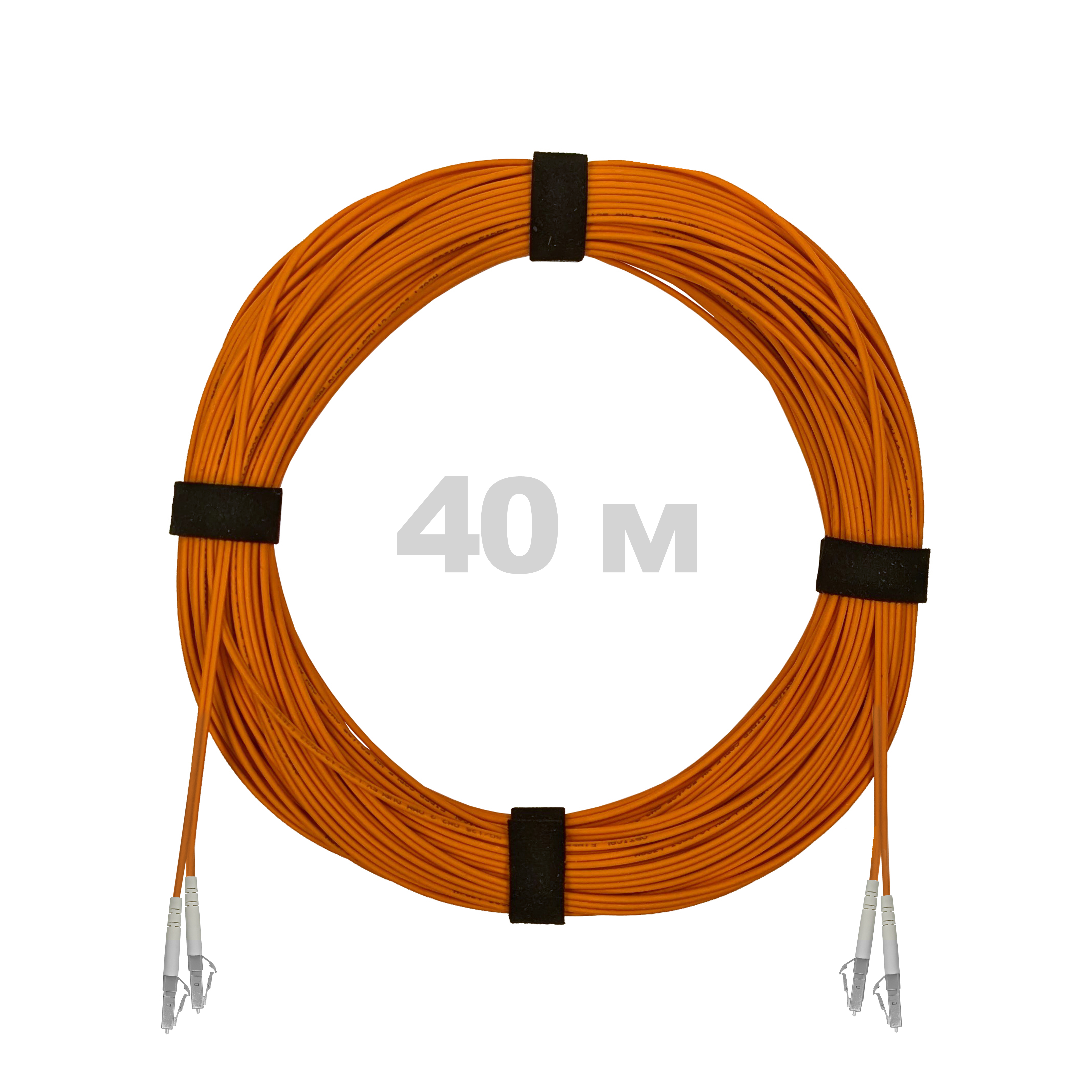 Патч-корд оптический LC/UPC-LC/UPC MM (OM2) 2mm duplex LSZH,  40 м.