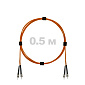 Патч-корд оптический ST/PC-ST/PC MM (OM2) 3mm duplex LSZH,  0.5 м.