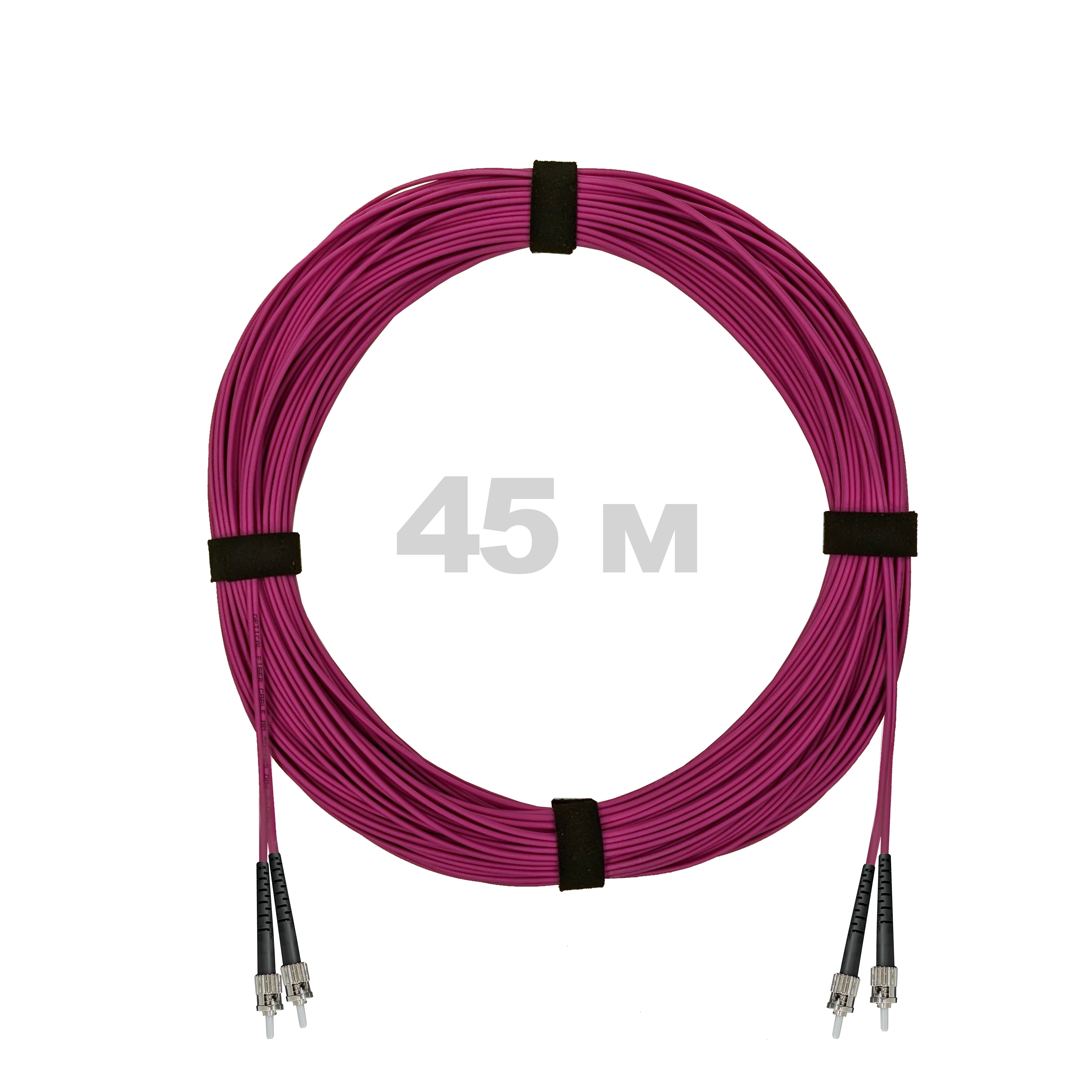 Патч-корд оптический армированный бронированный ST/PC-ST/PC MM (OM4) Duplex 3.0mm LSZH, 45 м.