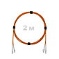 Патч-корд оптический LC/UPC-LC/UPC MM (OM2) 2mm duplex LSZH,  2 м.