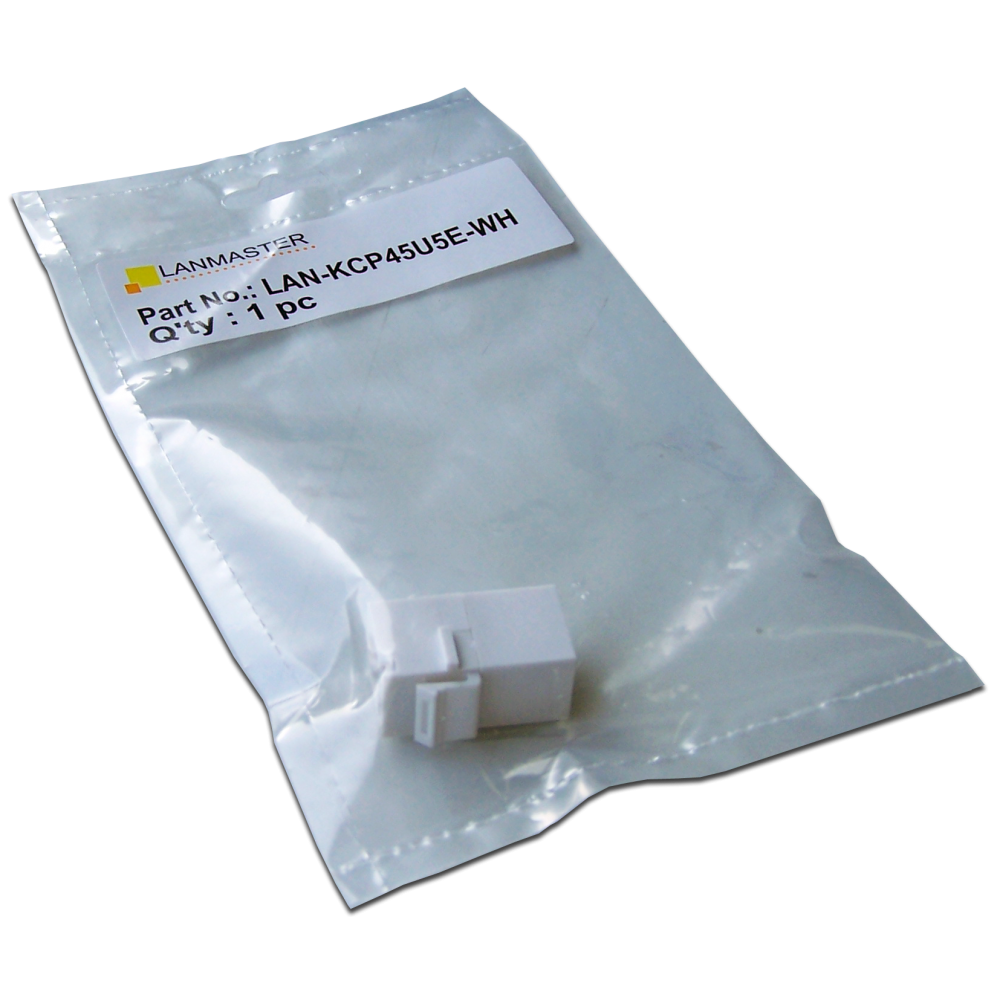 Повторитель портов RJ-45, неэкранированный, кат.5E, формата Keystone, белый__