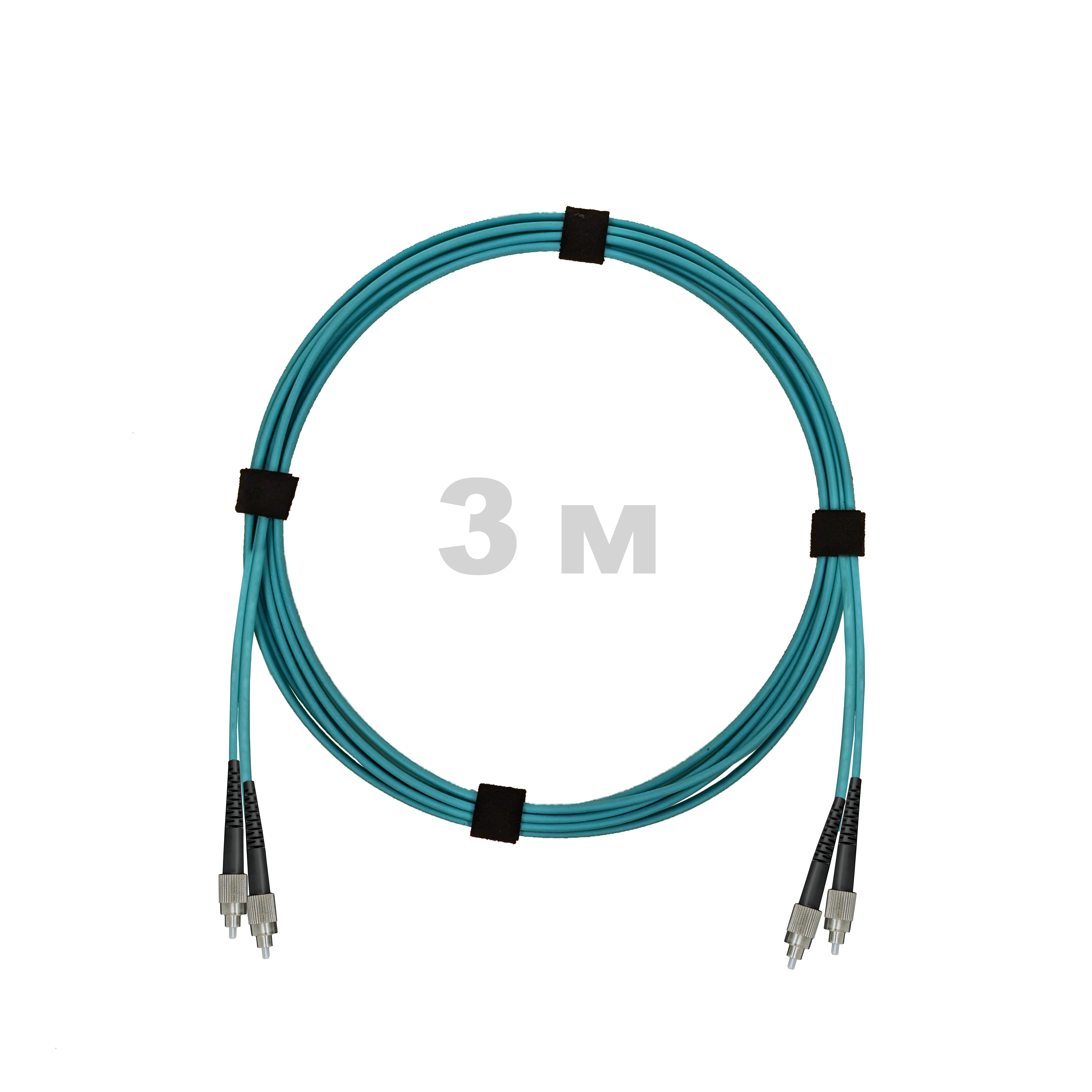 Патч-корд оптический FC/UPC-FC/UPC MM (OM3) 3mm duplex LSZH,  3 м.