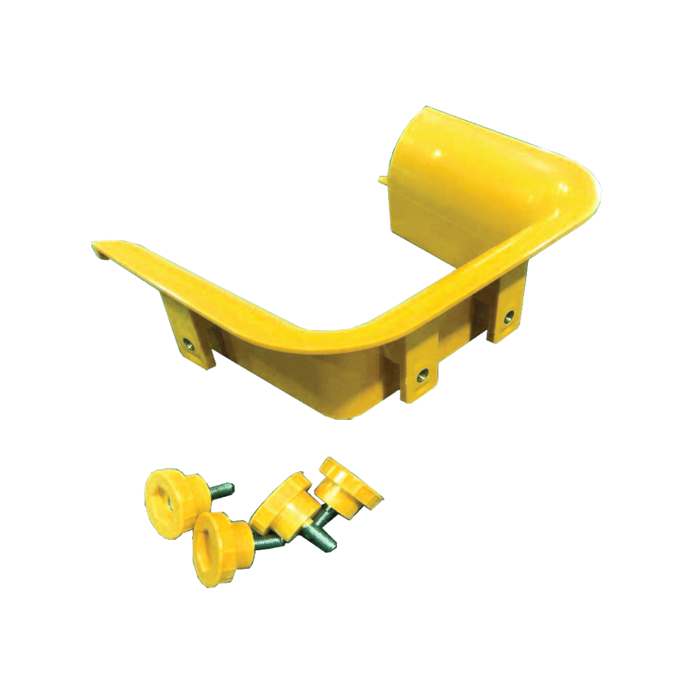 Торцевая накладка оптического лотка 240 мм, желтая