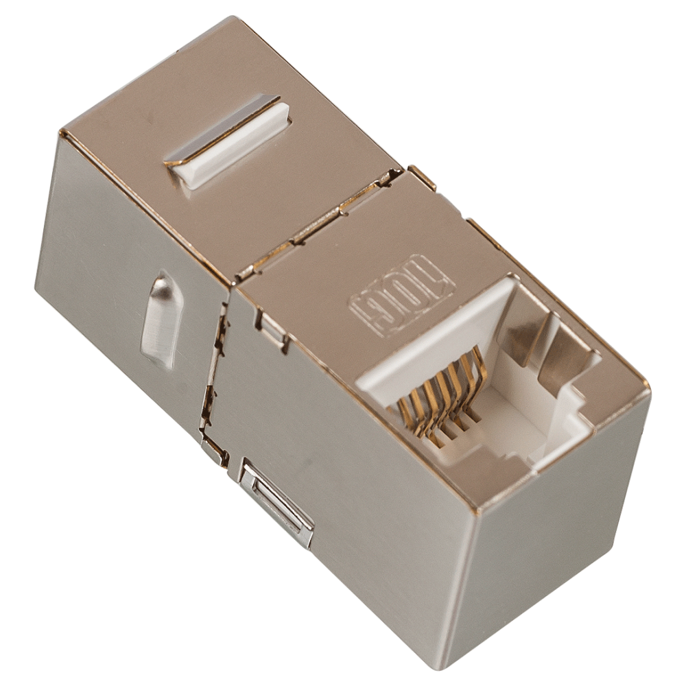 Повторитель портов RJ-45, экранированный, 90 градусов, кат.6A, формата Keystone__