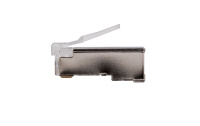 Коннектор под витую пару RJ-45  (8p8c) cat.6, экранированный, универсальный,  для одножильного и многожильного кабеля, 100шт.
