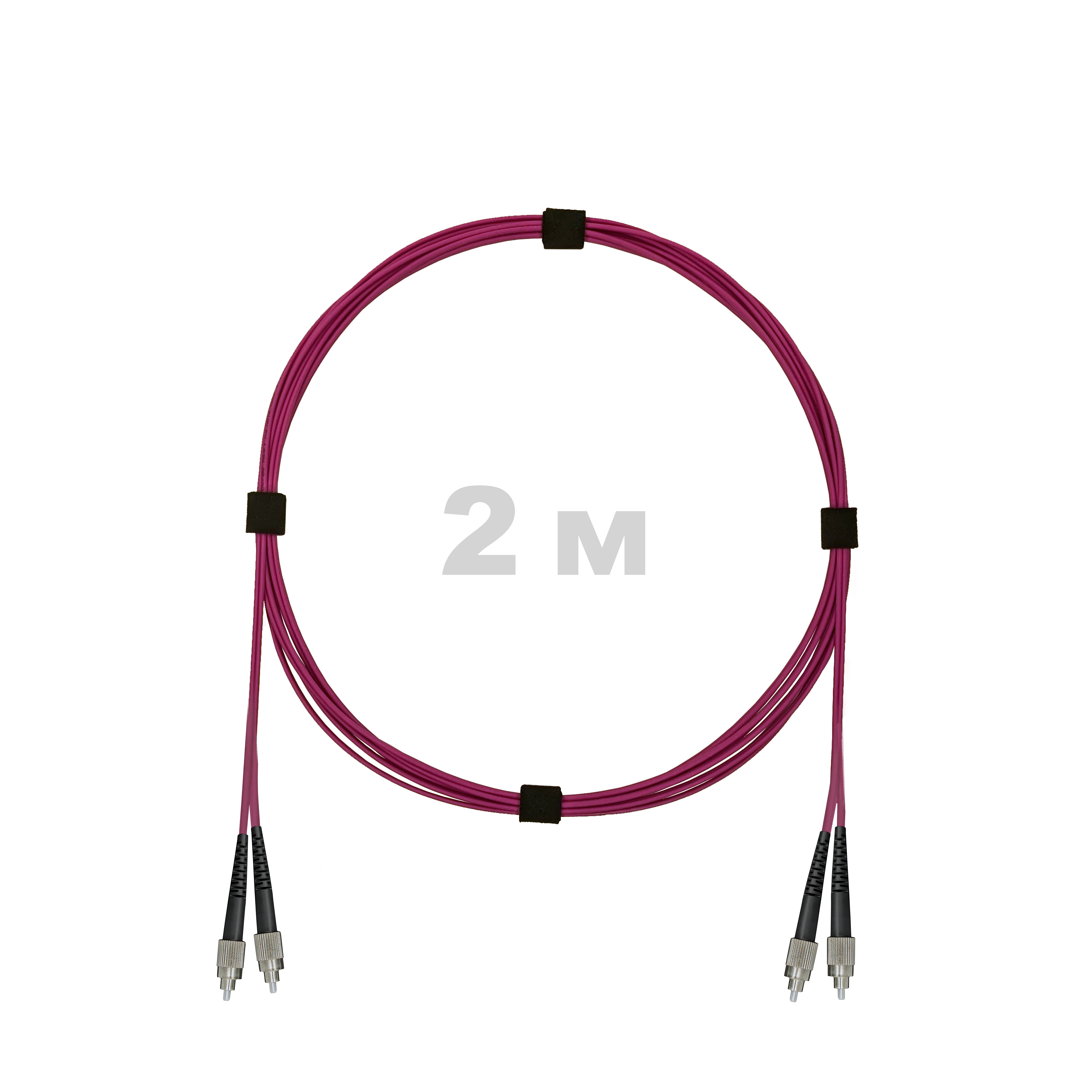 Патч-корд оптический армированный бронированный FC/UPC-FC/UPC MM (OM4) Duplex 2.0mm LSZH, 2 м.